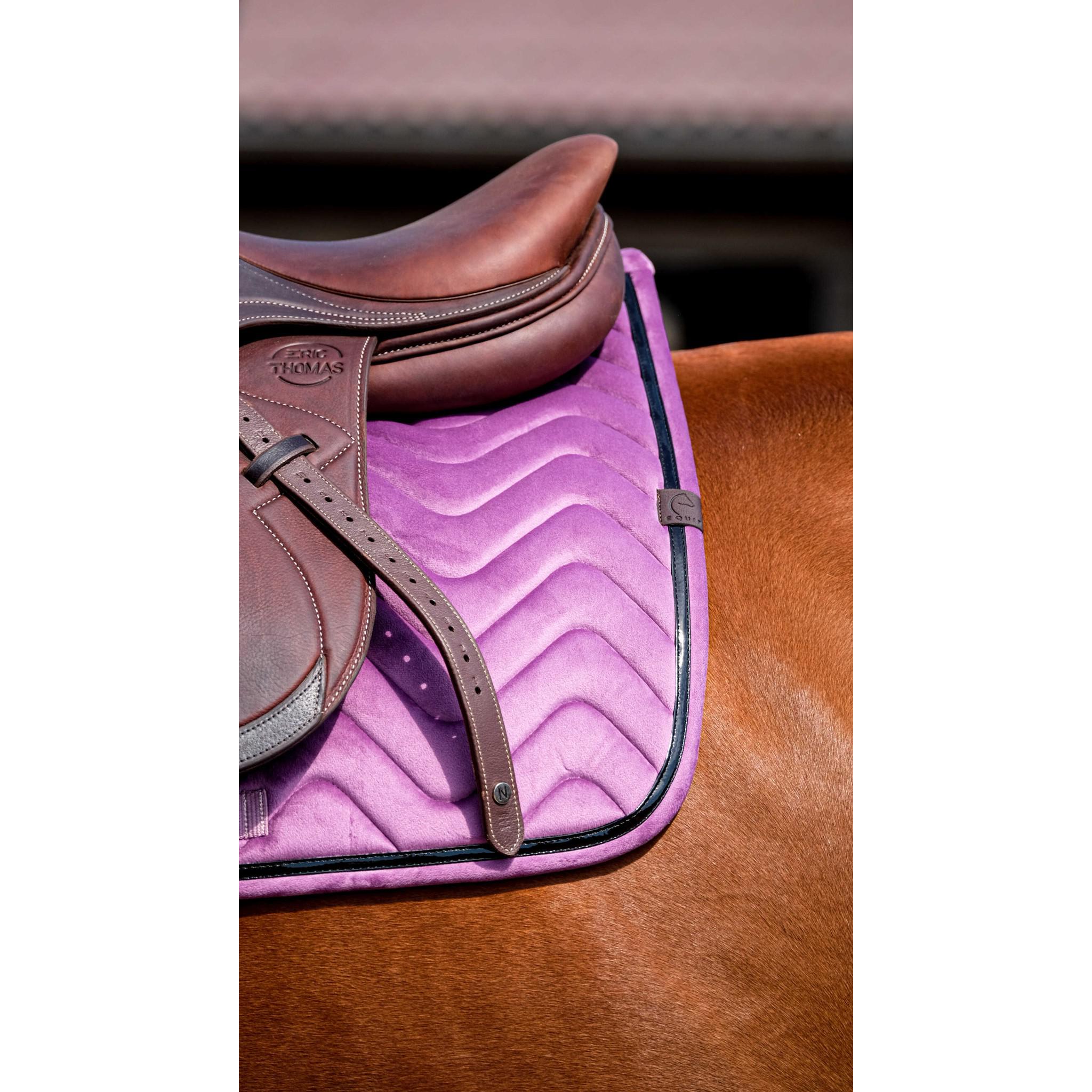 EQUITHÈME Glossy Saddle pad - All purpose Purple 204761015