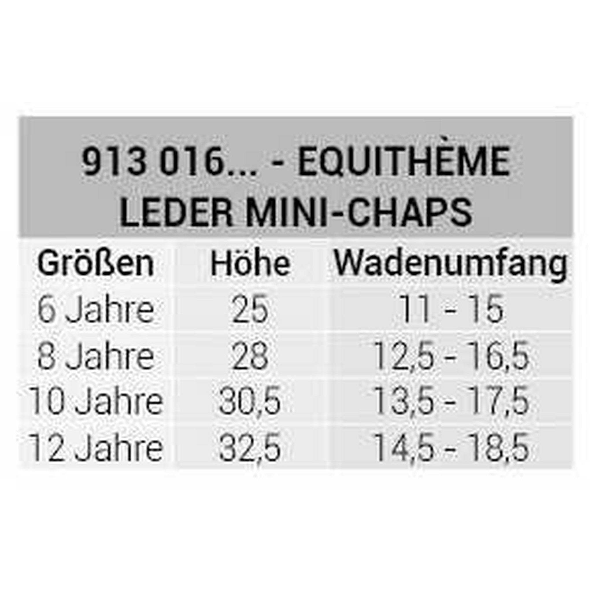 EQUITHÈME Leather half-chaps - Children Black 913016210