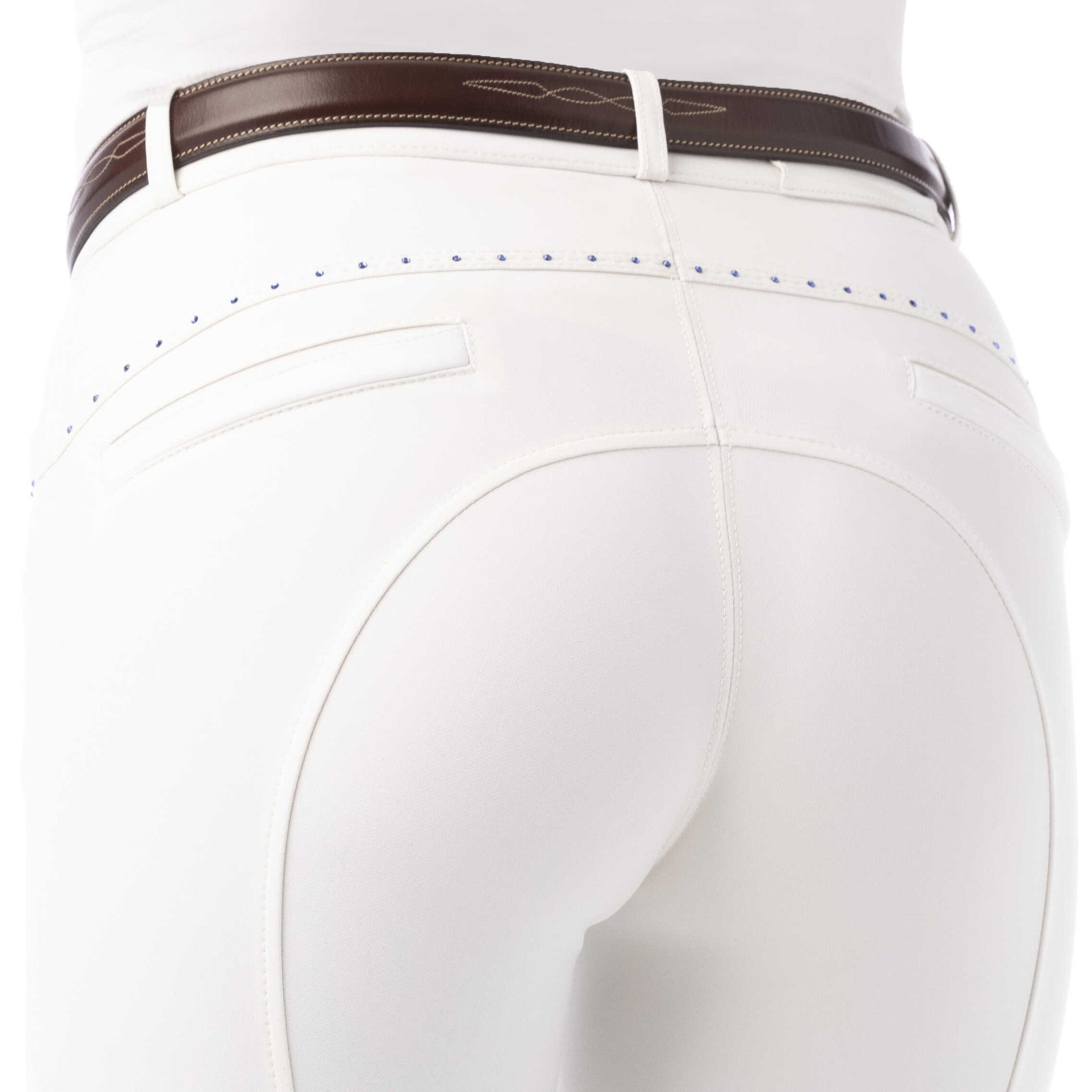 EQUITHÈME Safir Breeches - Ladies White/blue 979357136