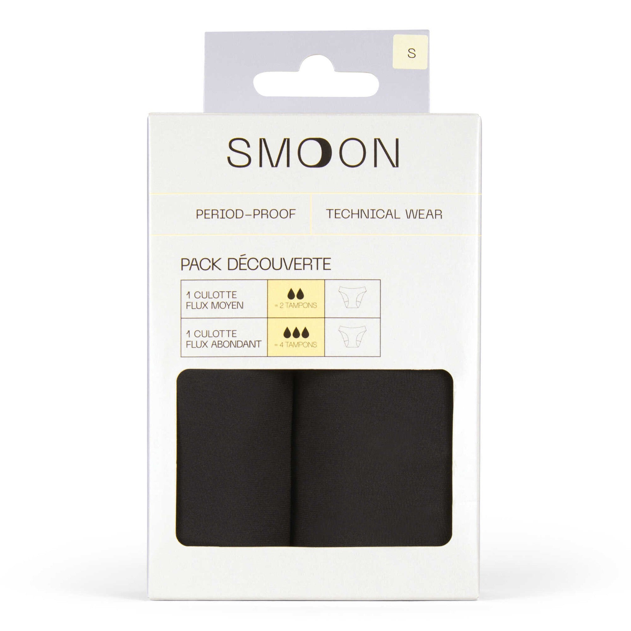 SMOON 2-Pack Menstrual Panties for Medium and Heavy Flow - Women Black - 983401022_packshot_2