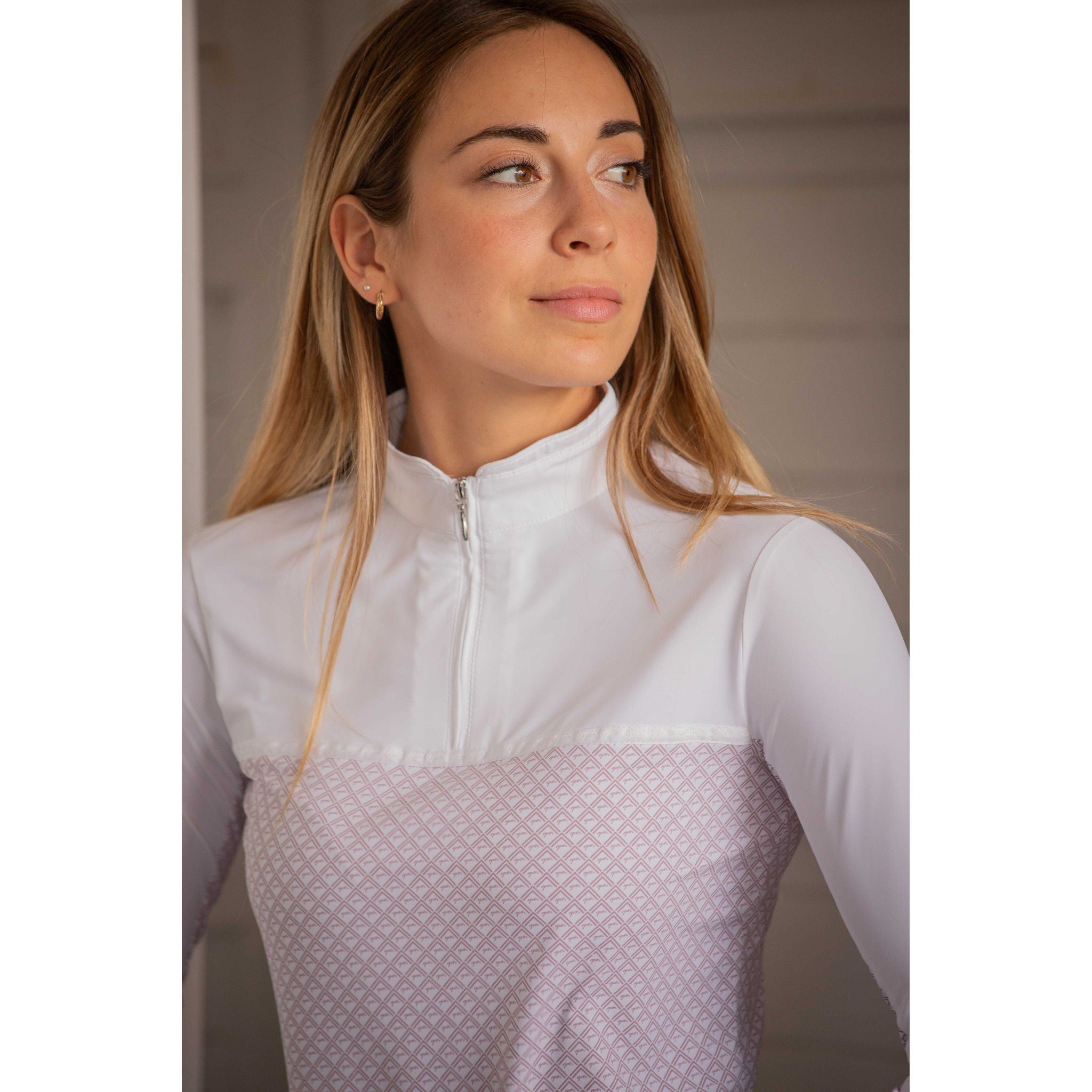 Pénélope Debbie Show Polo Shirt - Ladies White/pink 987920011