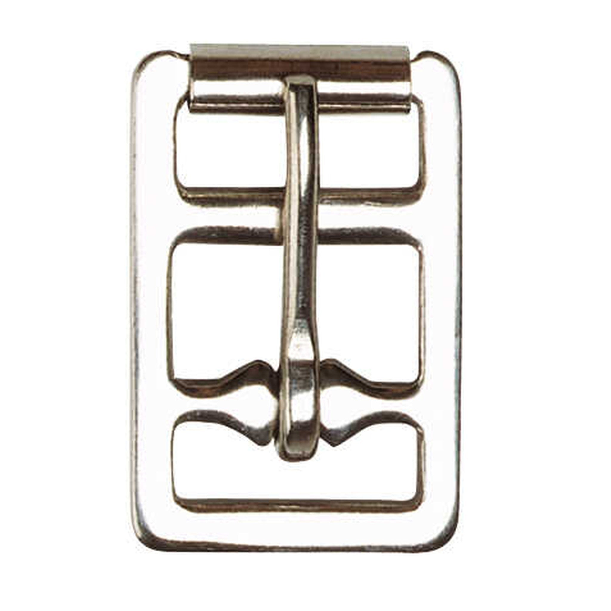 Feeling Girth buckle with roller stainless steel Nickel plated metallic 702301
