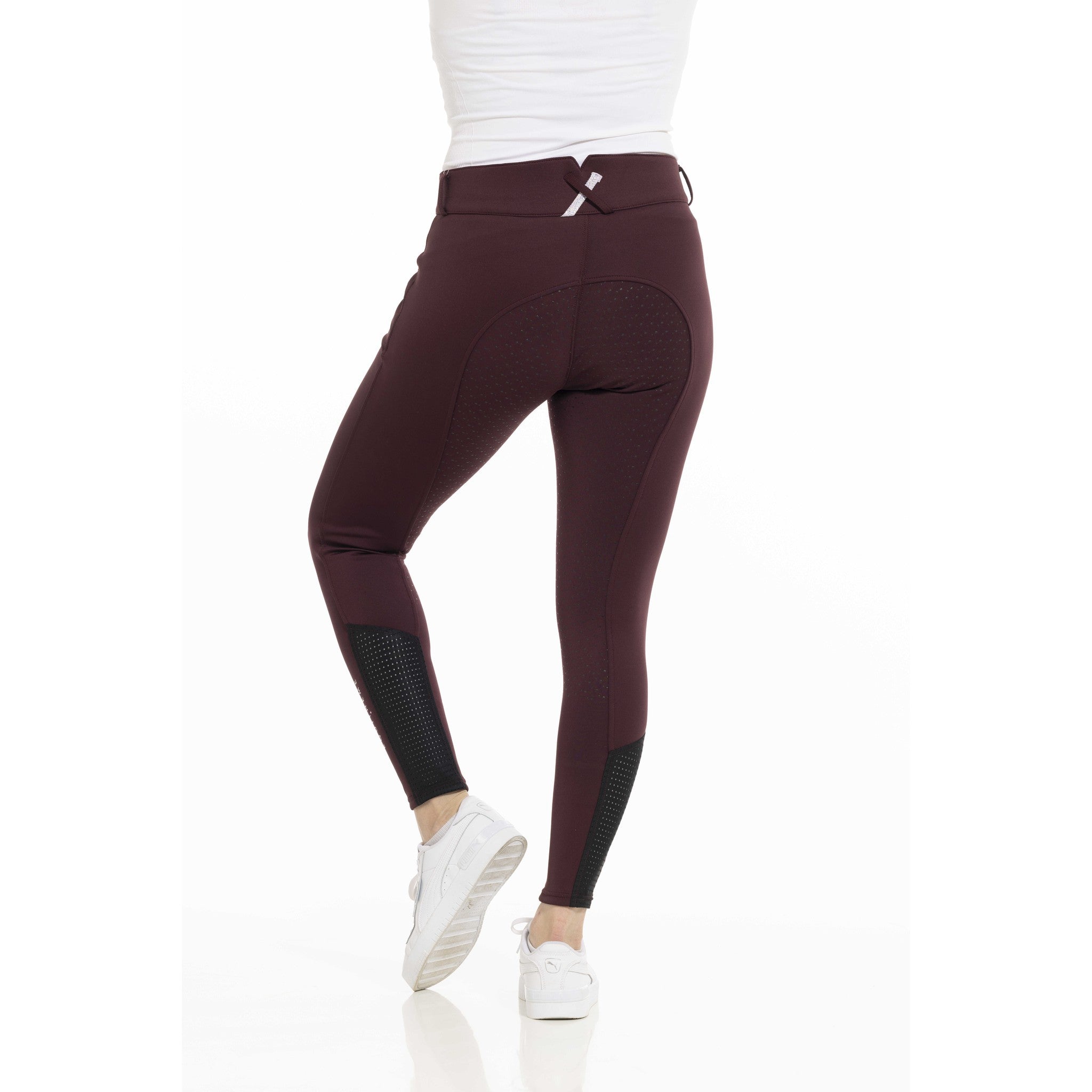 EQUITHÈME Claudine Breeches with silicone full seat - Ladies Burgundy 979788336