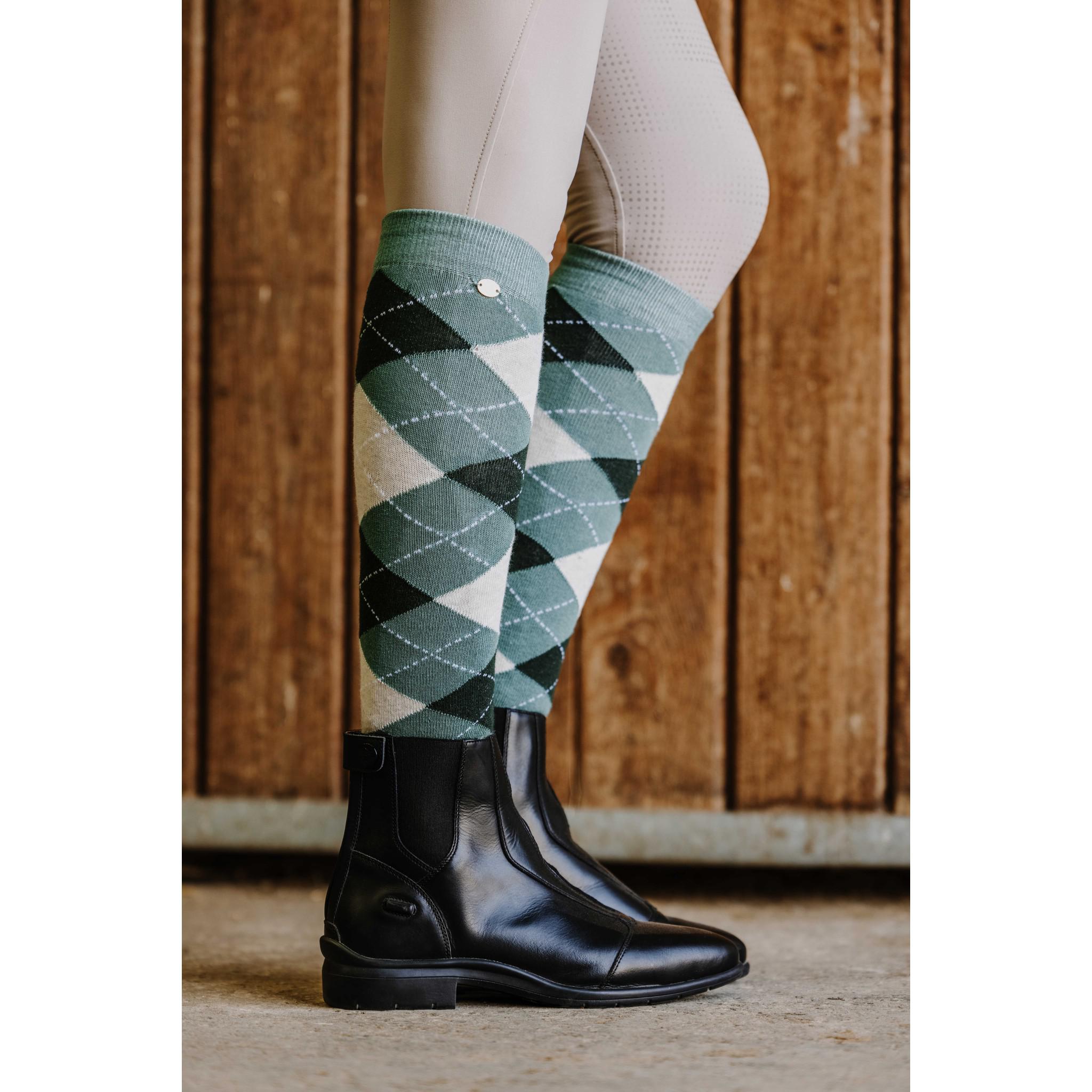 EQUITHÈME Argyle socks - Women Green/grey 986391471