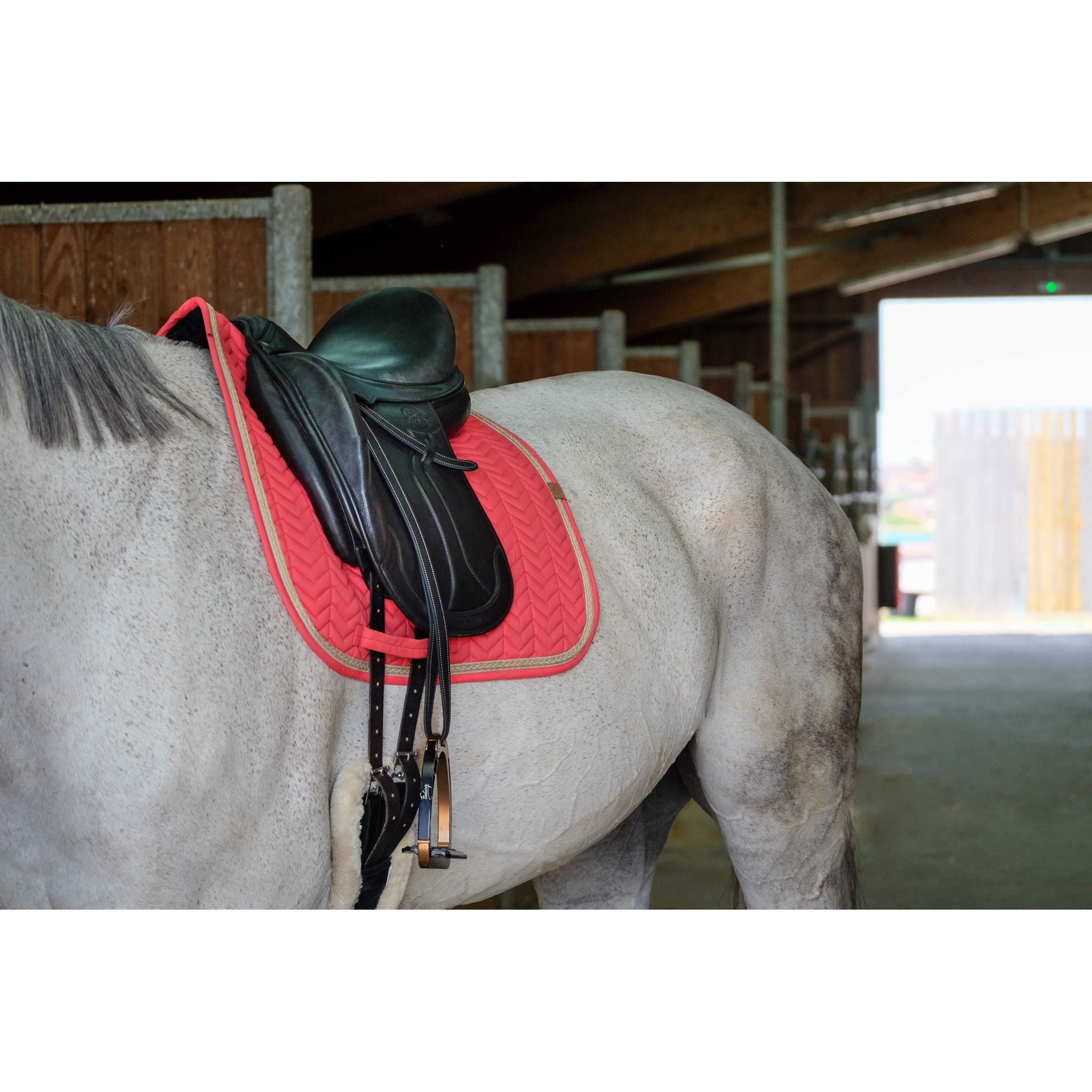 EQUITHÈME Softy Dressage Saddle Pad Raspberry - 204766035_ambi_2