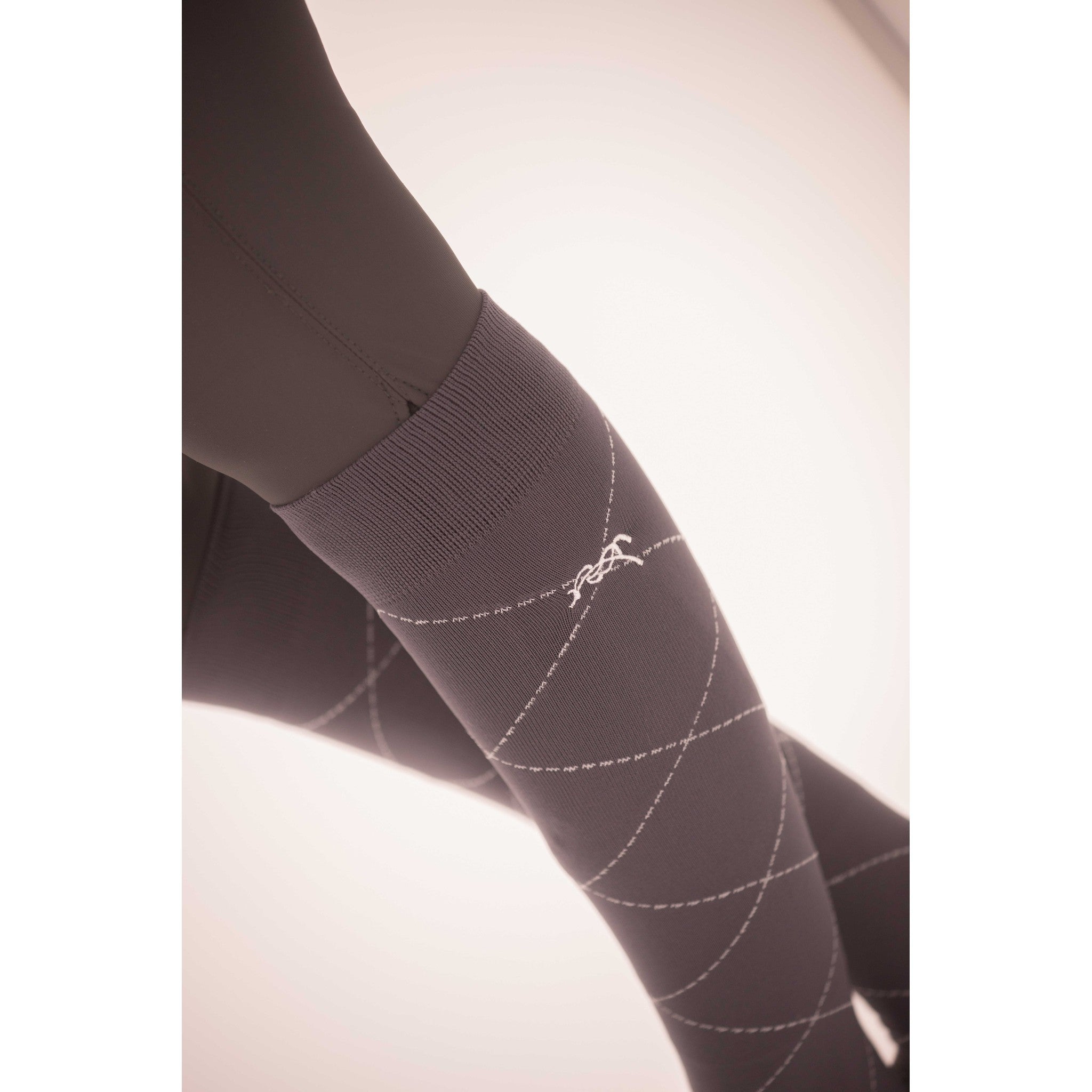 Pénélope Luxe Stripes & Cross socks - Ladies Grey 986803112