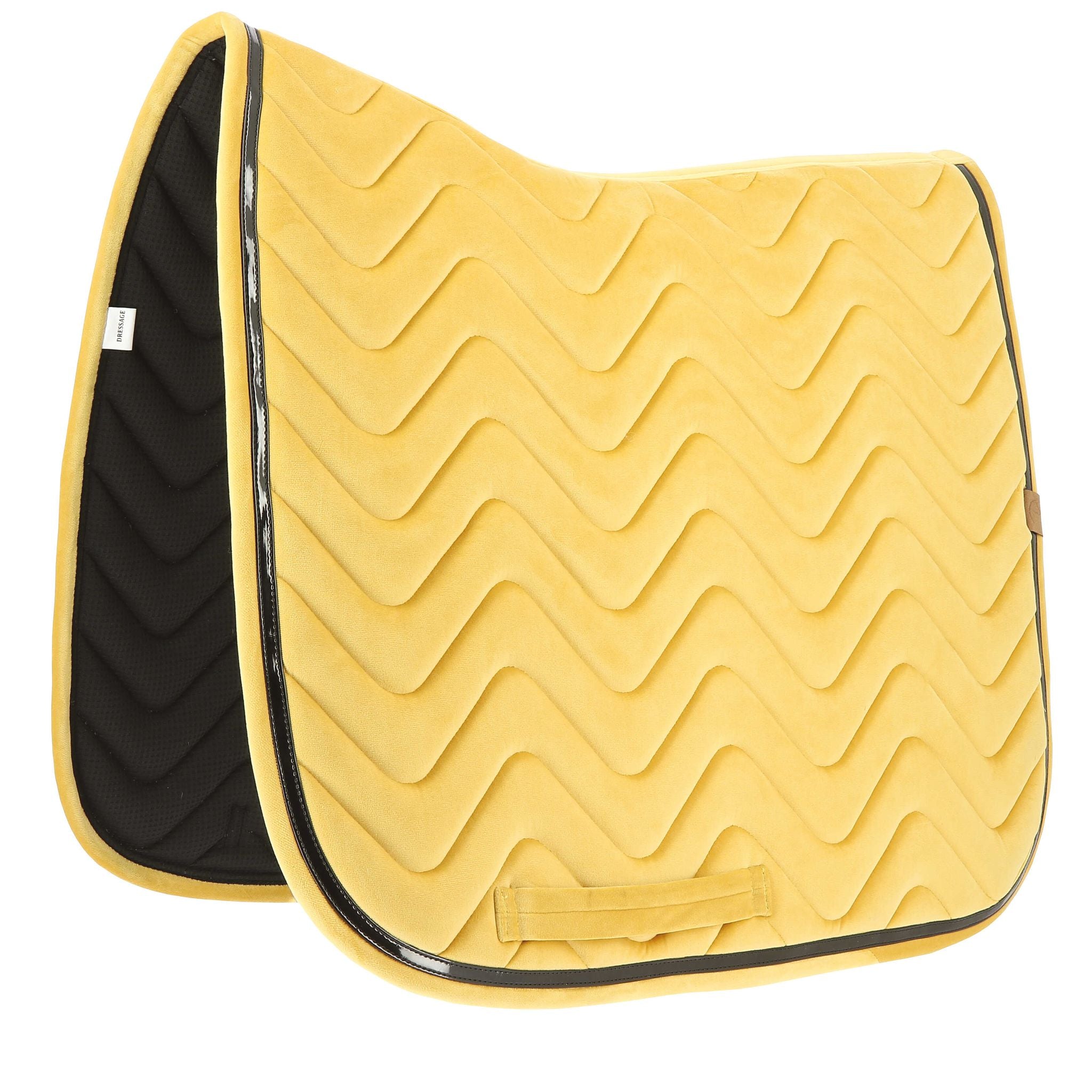 EQUITHÈME Glossy Dressage Saddle Pad Yellow - 204765010_packshot_1