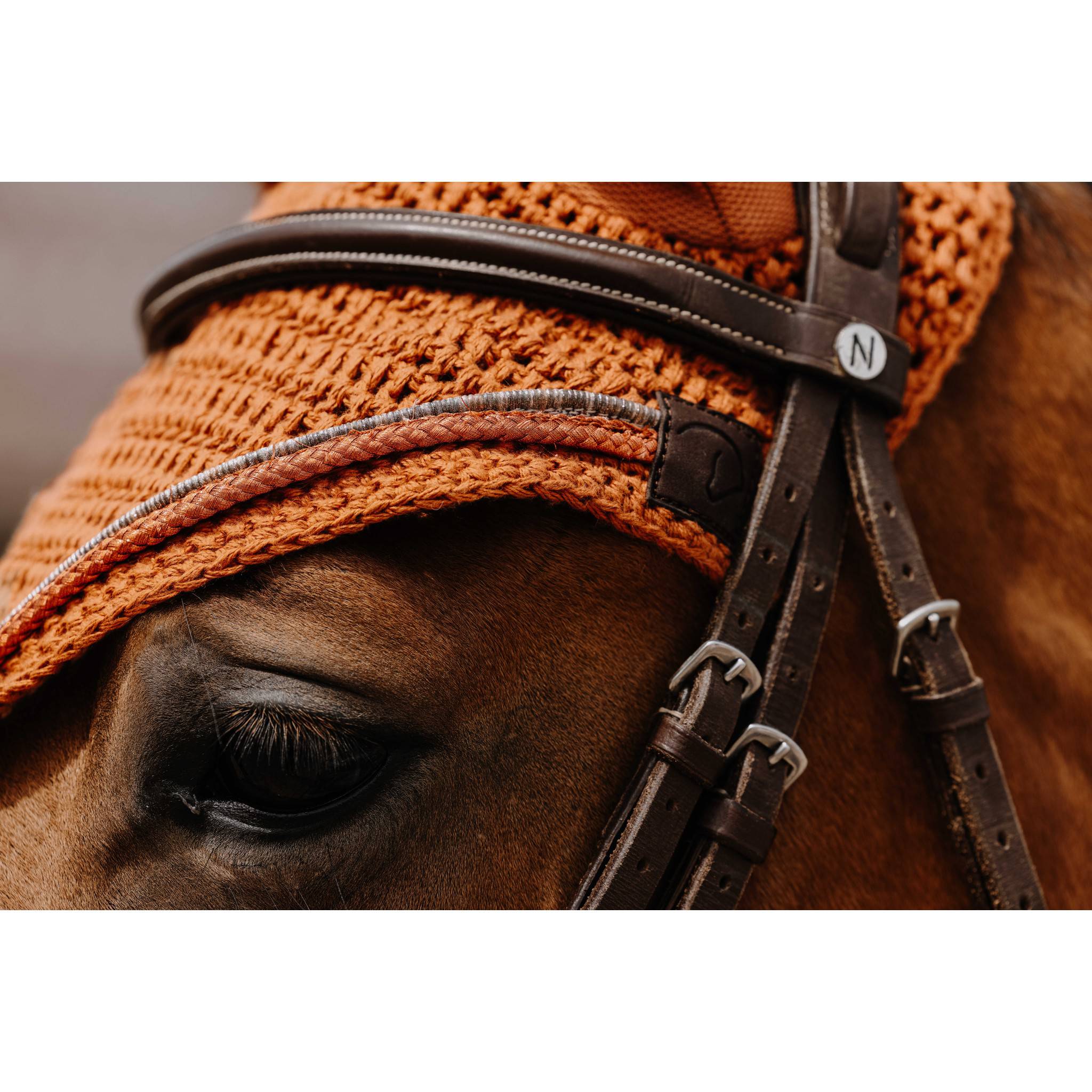 EQUITHÈME Hexalight fly veil Rust 306882024