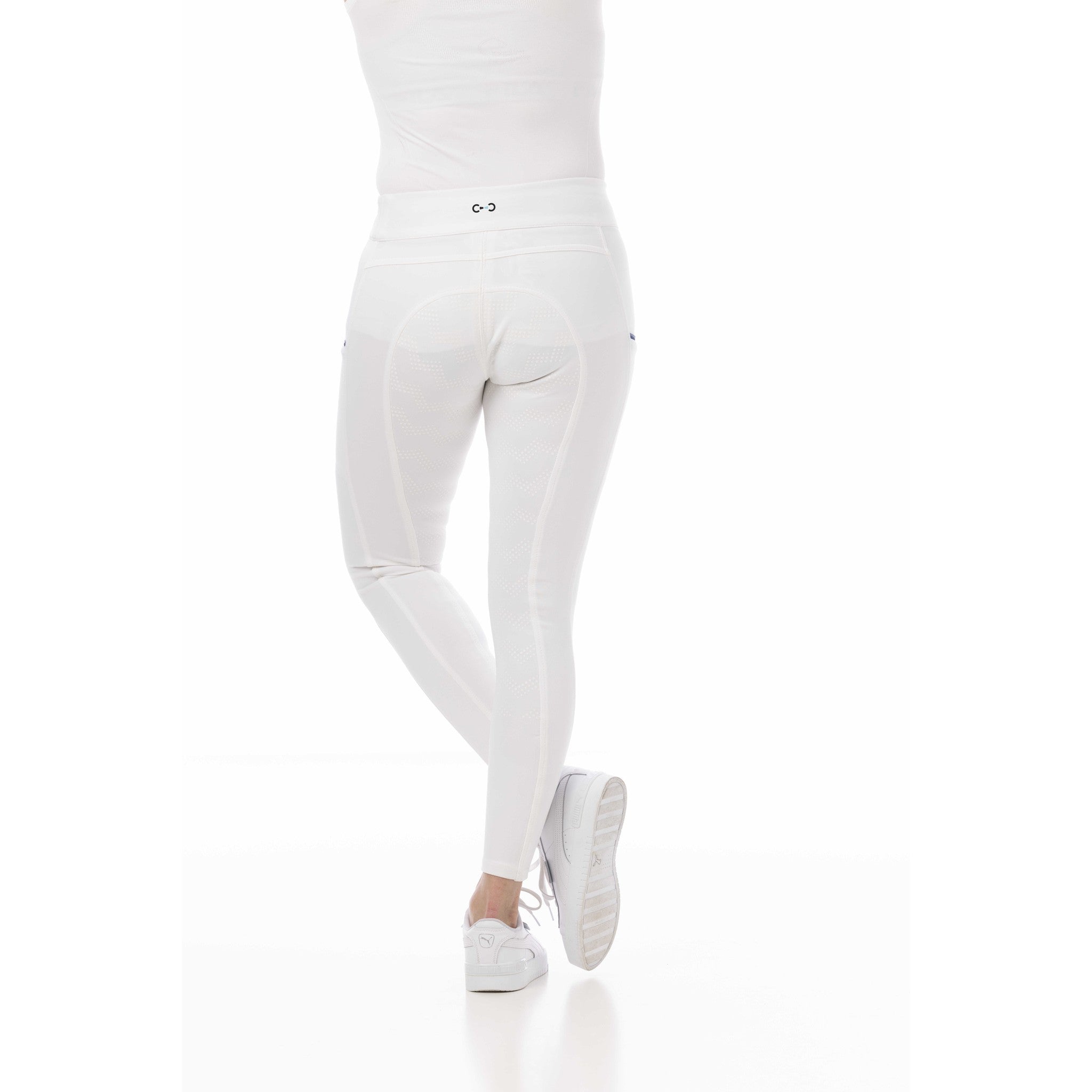 Riding World Agadir Silicone Seat Leggings - Ladies White 989501136