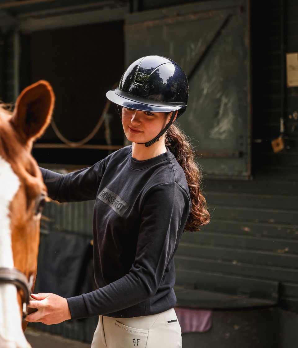 Horse Pilot Team Sweatshirt Women - Blue Graphite