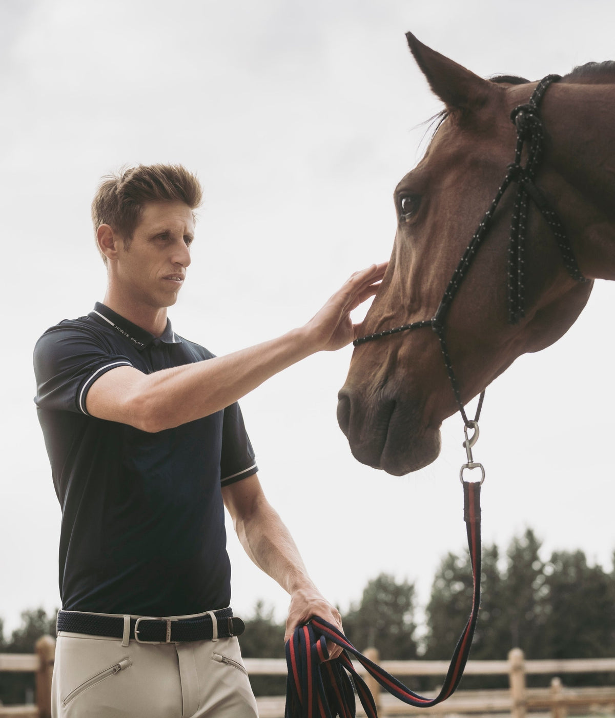 Horse Pilot Atlas Polo Men - Blue Graphite
