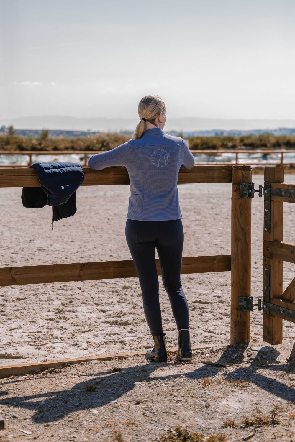 EQUITHÈME Emily T-shirt - Ladies Blue/grey