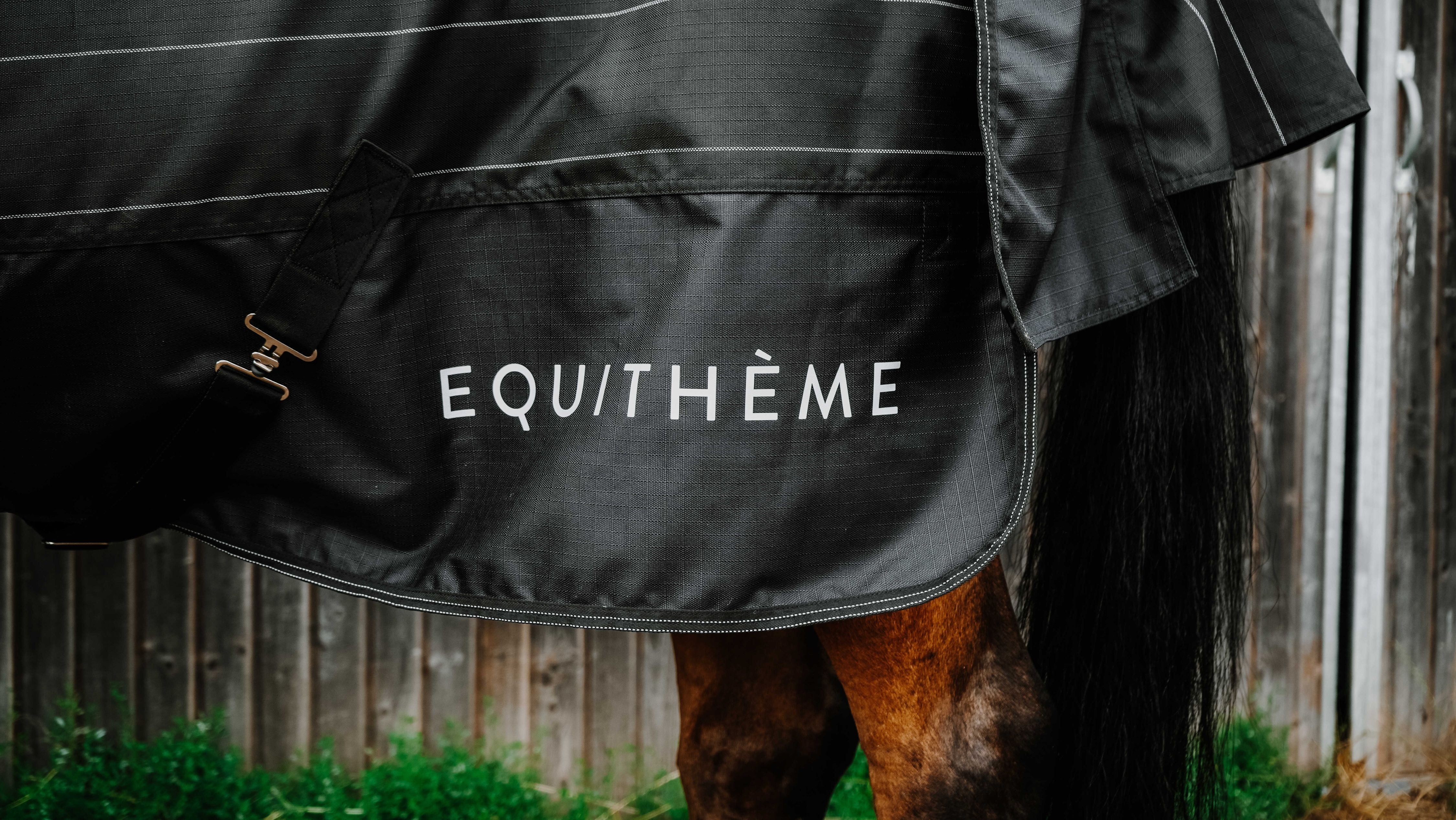 EQUITHÈME Tyrex Lumin 600D Turnout Rug - Standard Black