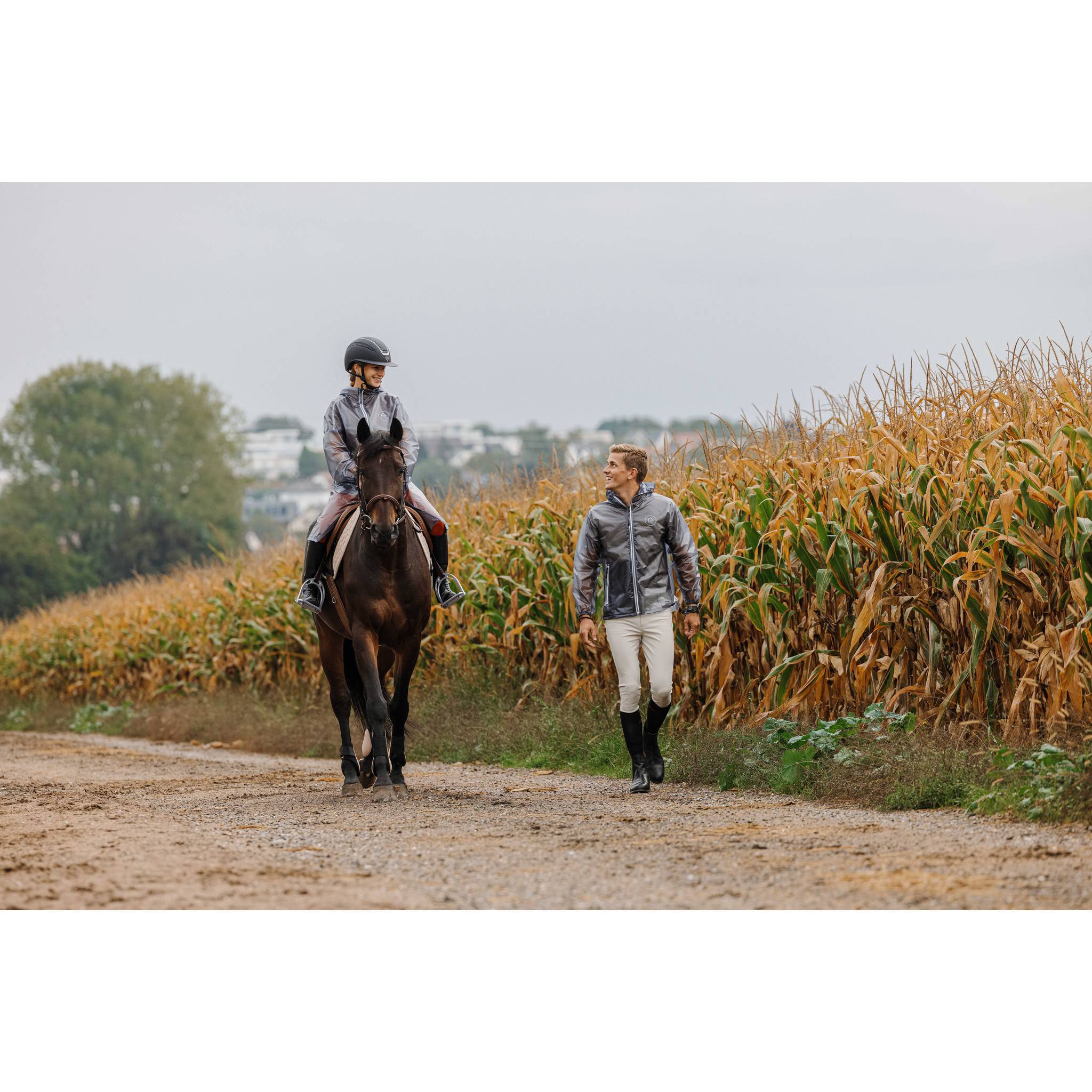 EQUITHÈME Saigon Raincoat - Adult Grey 965031103