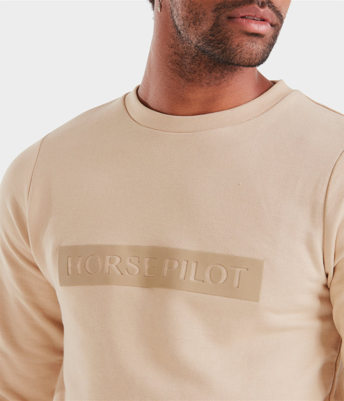 Horse Pilot Team Sweatshirt Men - Latte