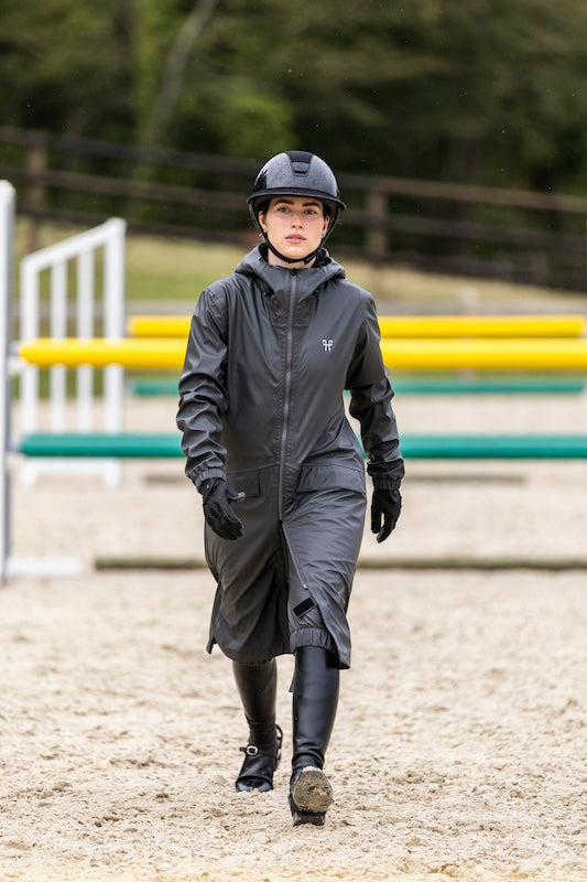 Horse Pilot Long Raintech Jacket Women - Iron