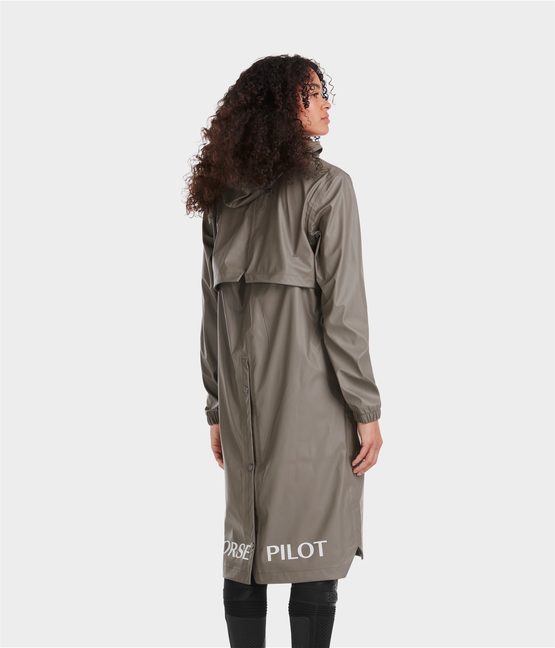 HORSE PILOT Long Raintech jacket Women - Iron