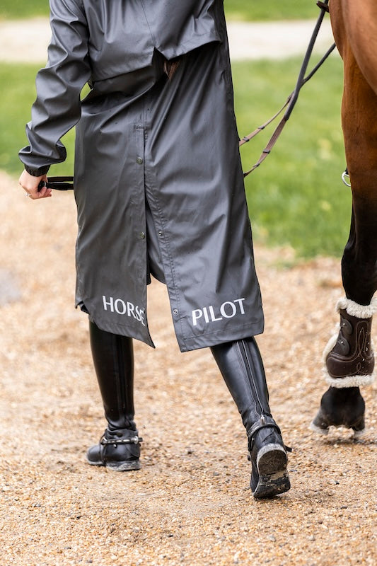 Horse Pilot Long Raintech Jacket Women - Iron