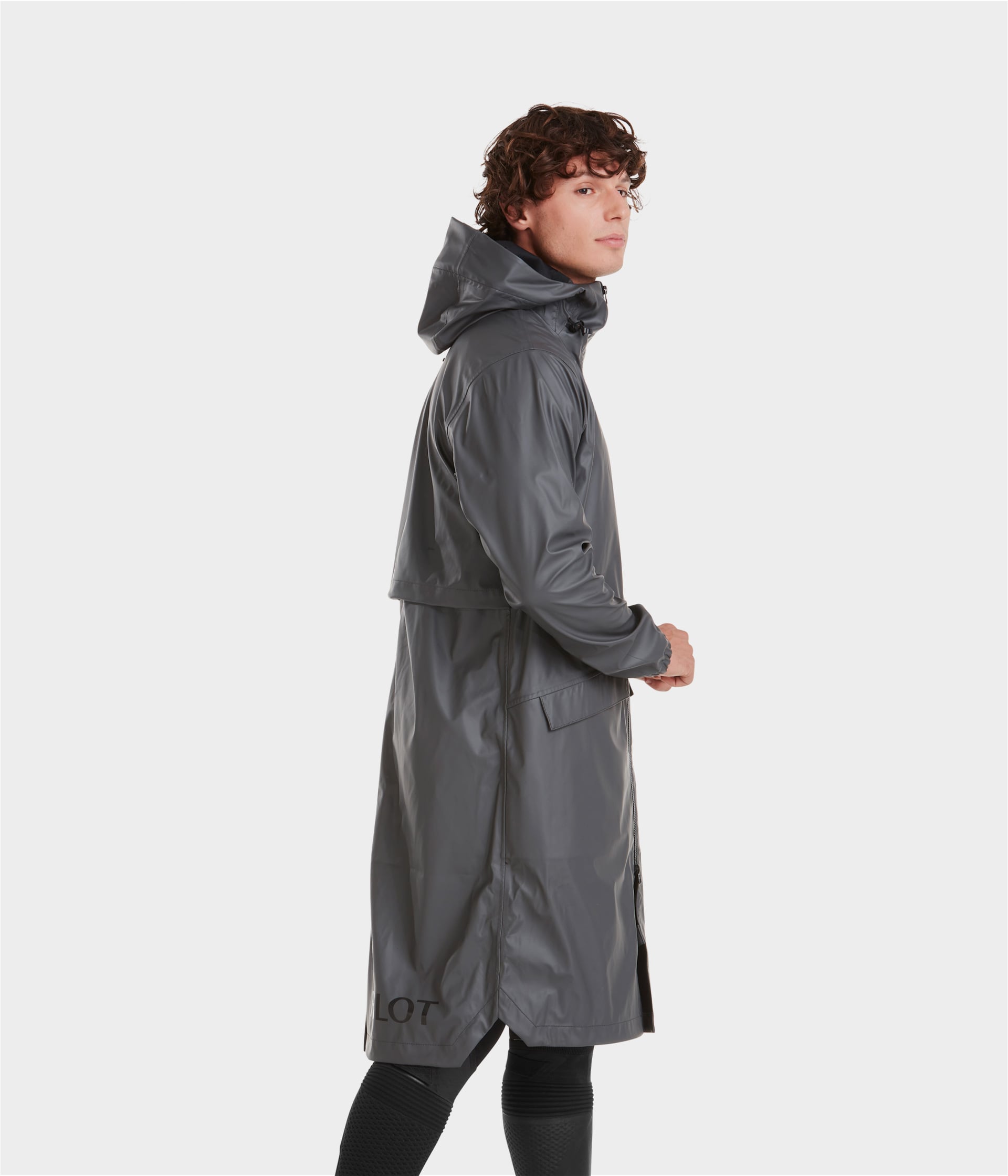 HORSE PILOT Long Raintech Jacket Men - Iron