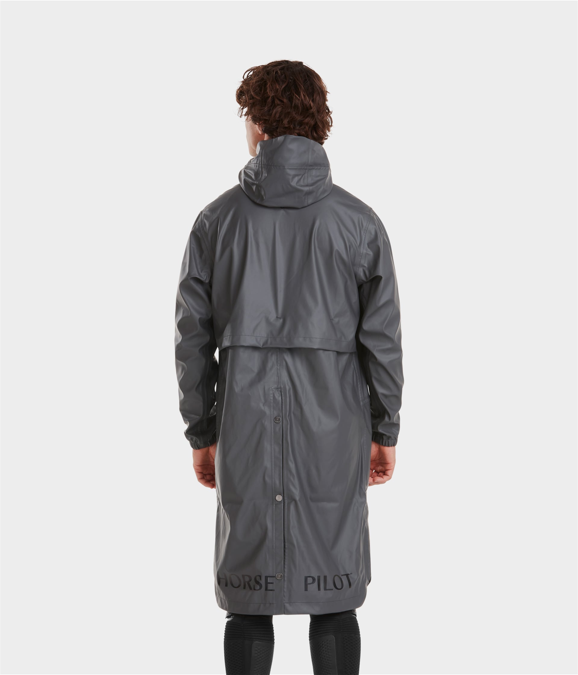 Horse Pilot Long Raintech Jacket Men - Iron