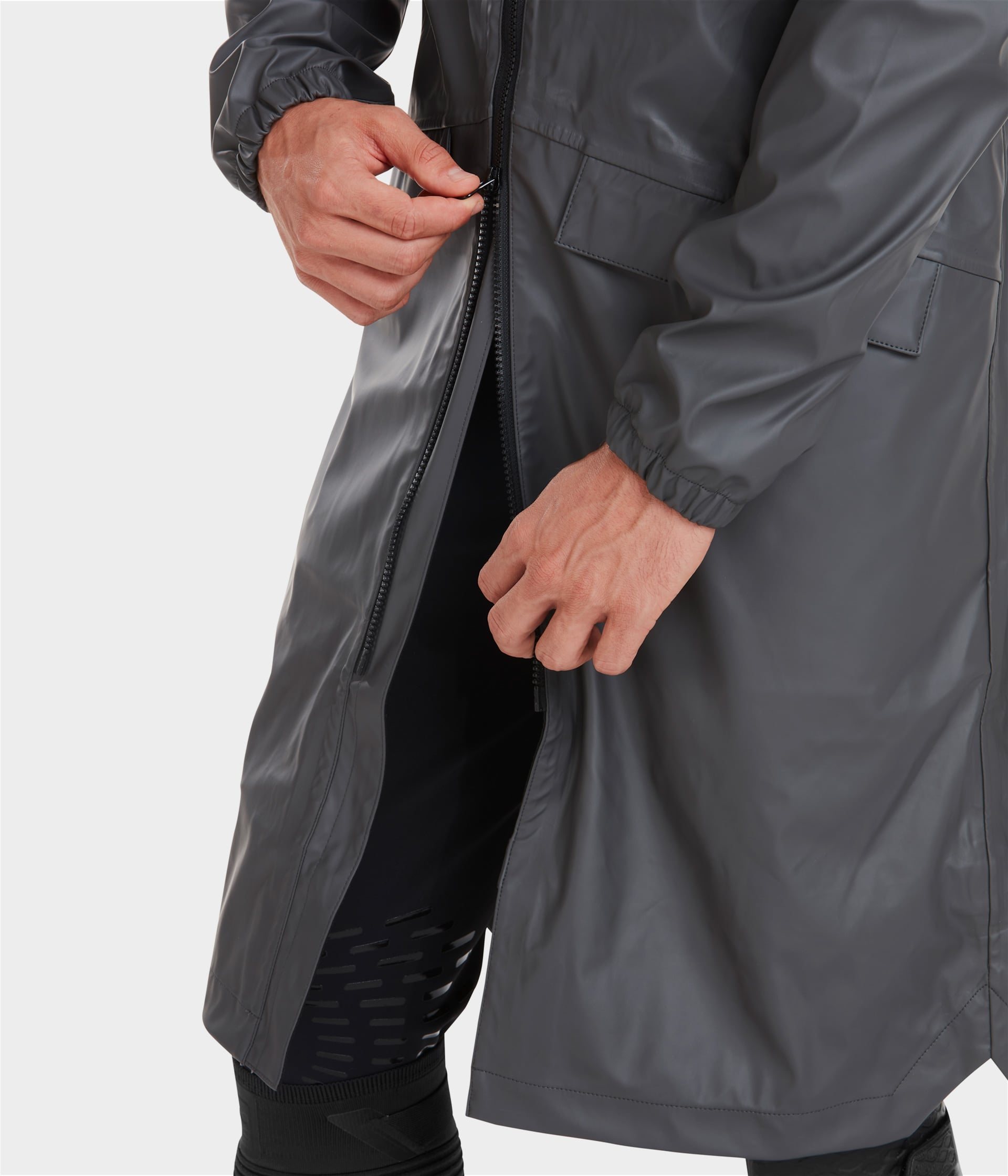 Horse Pilot Long Raintech Jacket Men - Iron