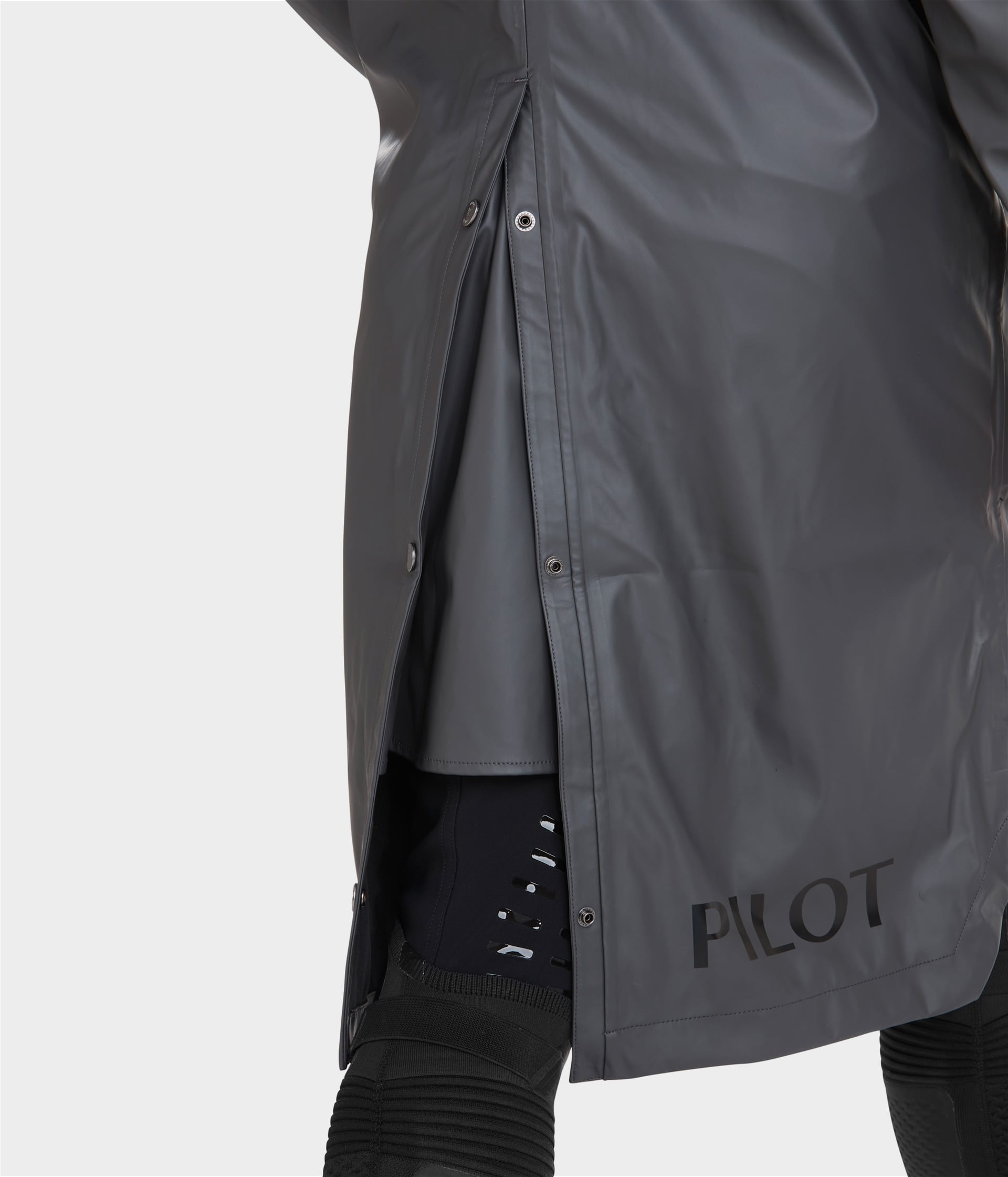 Horse Pilot Long Raintech Jacket Men - Iron