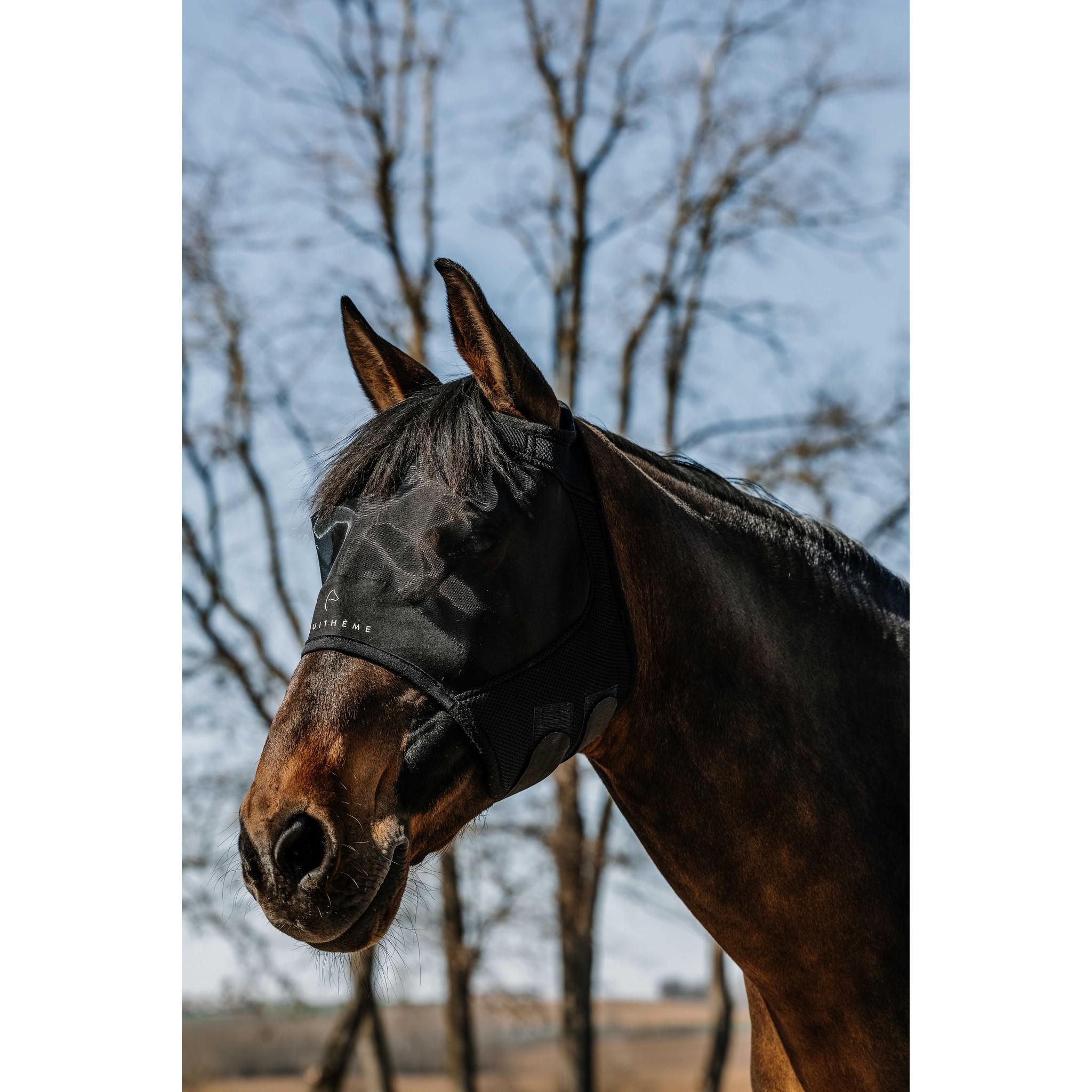 EQUITHÈME Mesh UV Protection Fly Mask without ears Black 306024203