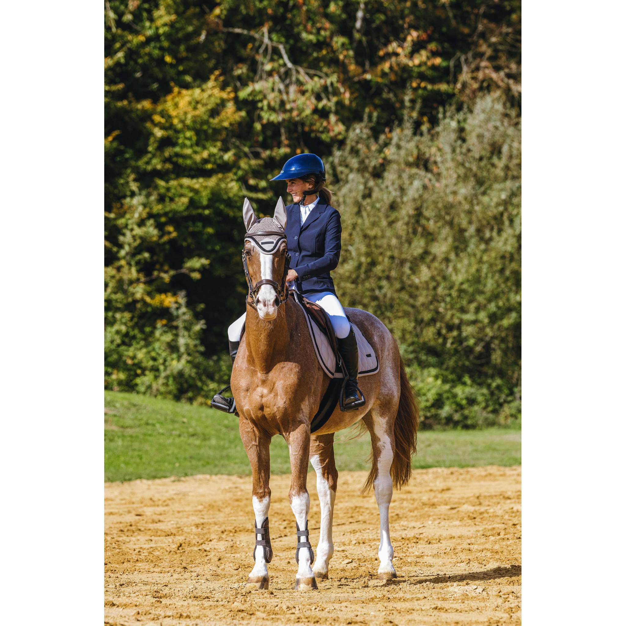 EQUITHÈME Pearl Fly Veil Taupe - 306888327_ambi_4