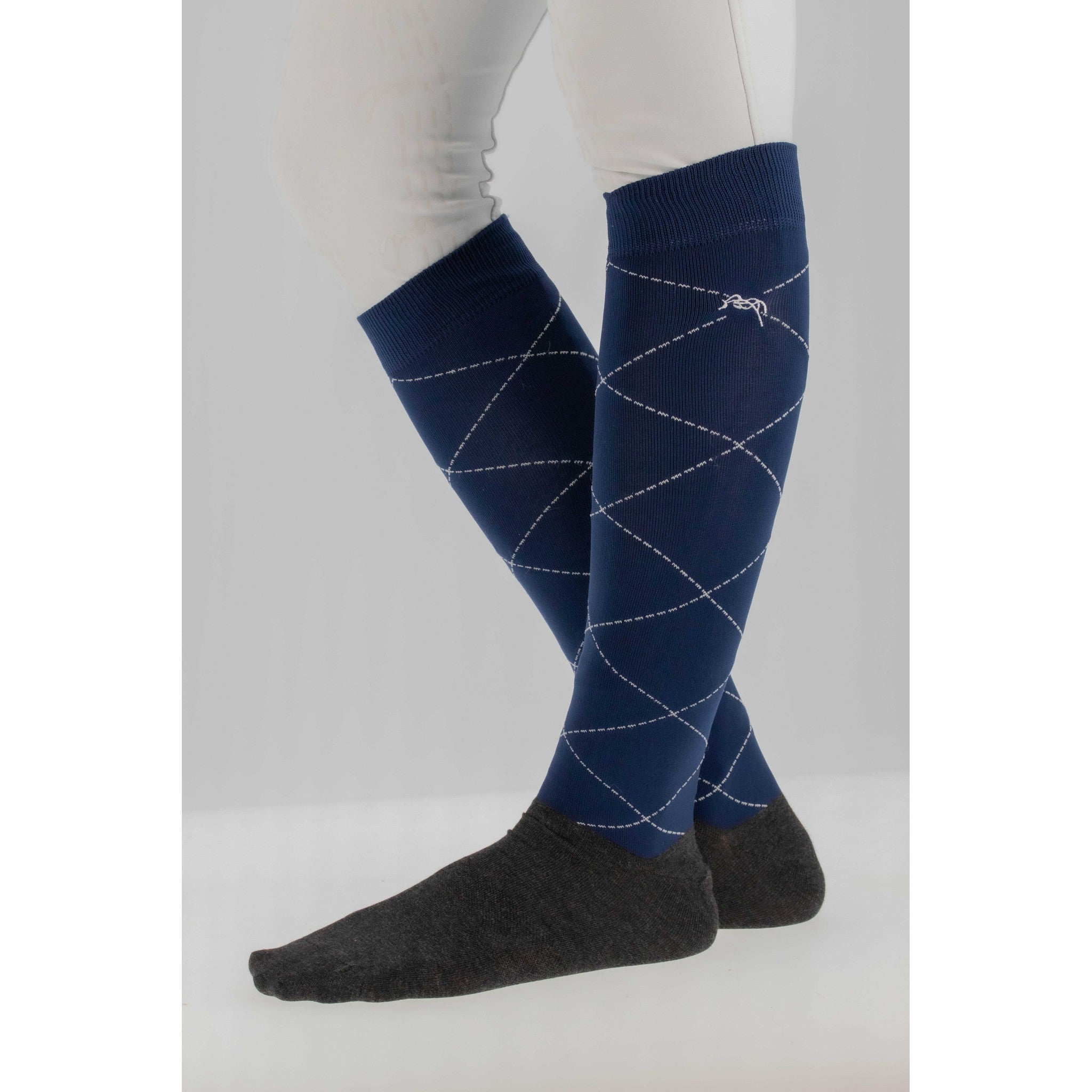 Pénélope Luxe Stripes & Cross socks - Ladies Navy blue 986803071