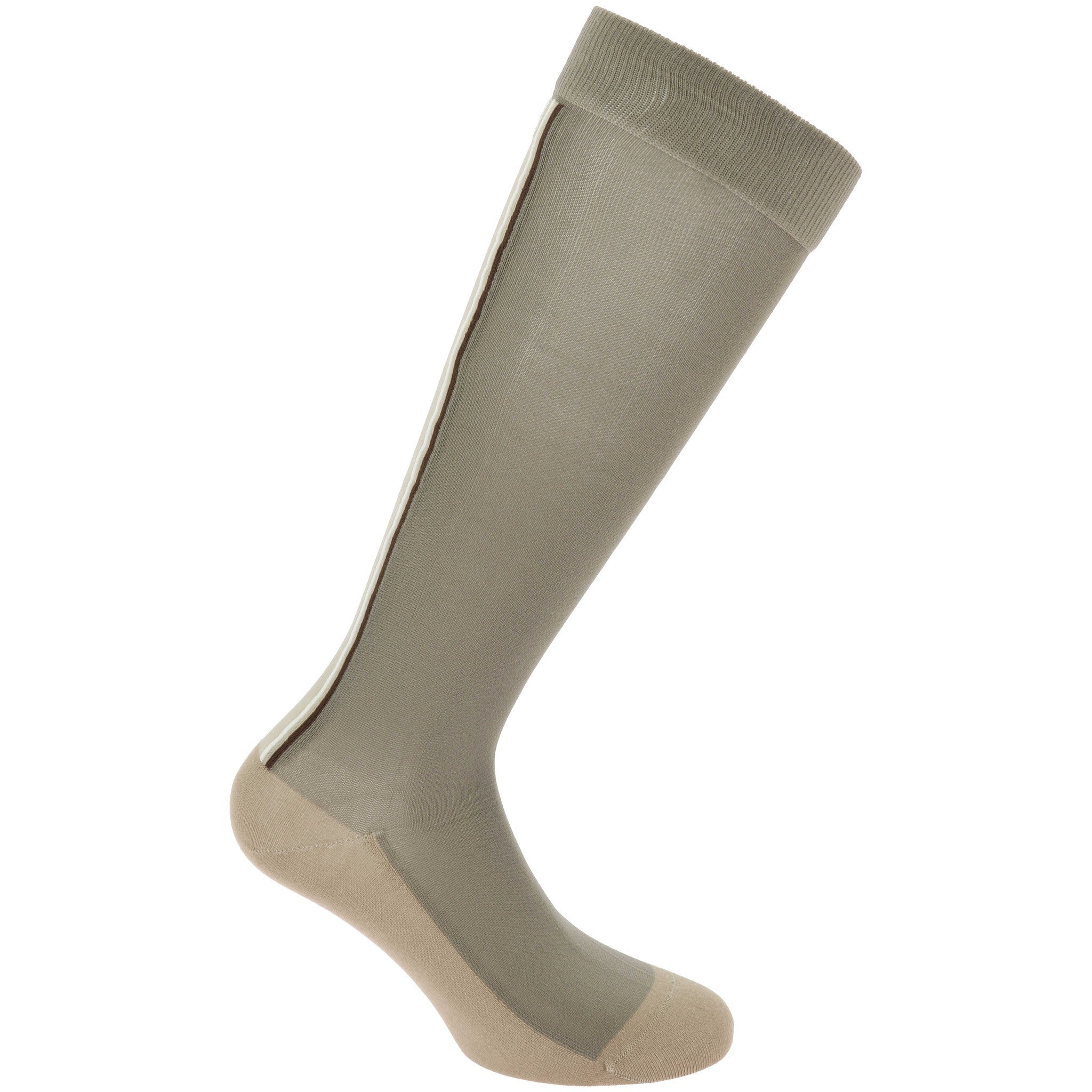 EQUITHÈME Classic Tricolore Socks Taupe 986414027