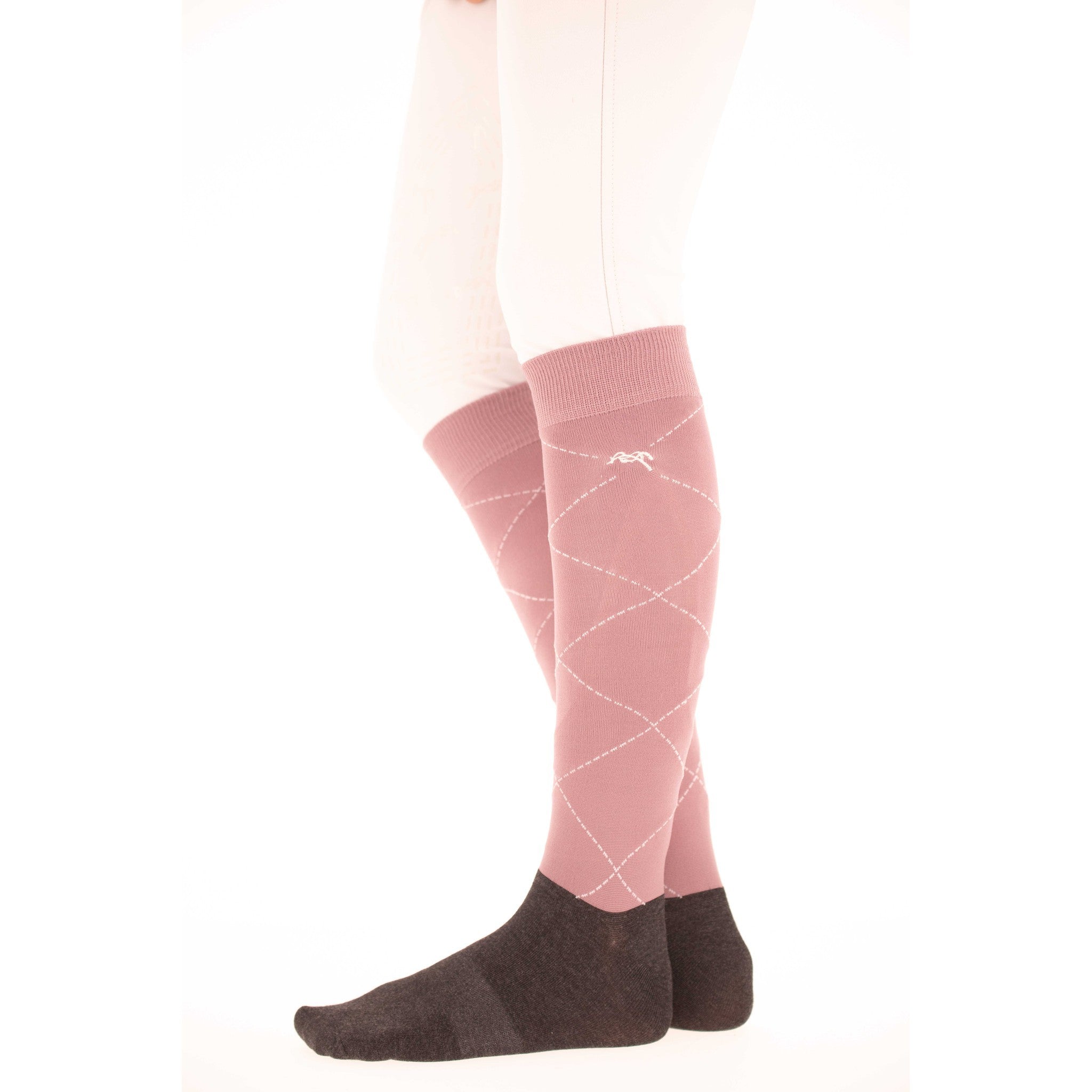 Pénélope Luxe Stripes & Cross socks - Ladies Pink 986803161
