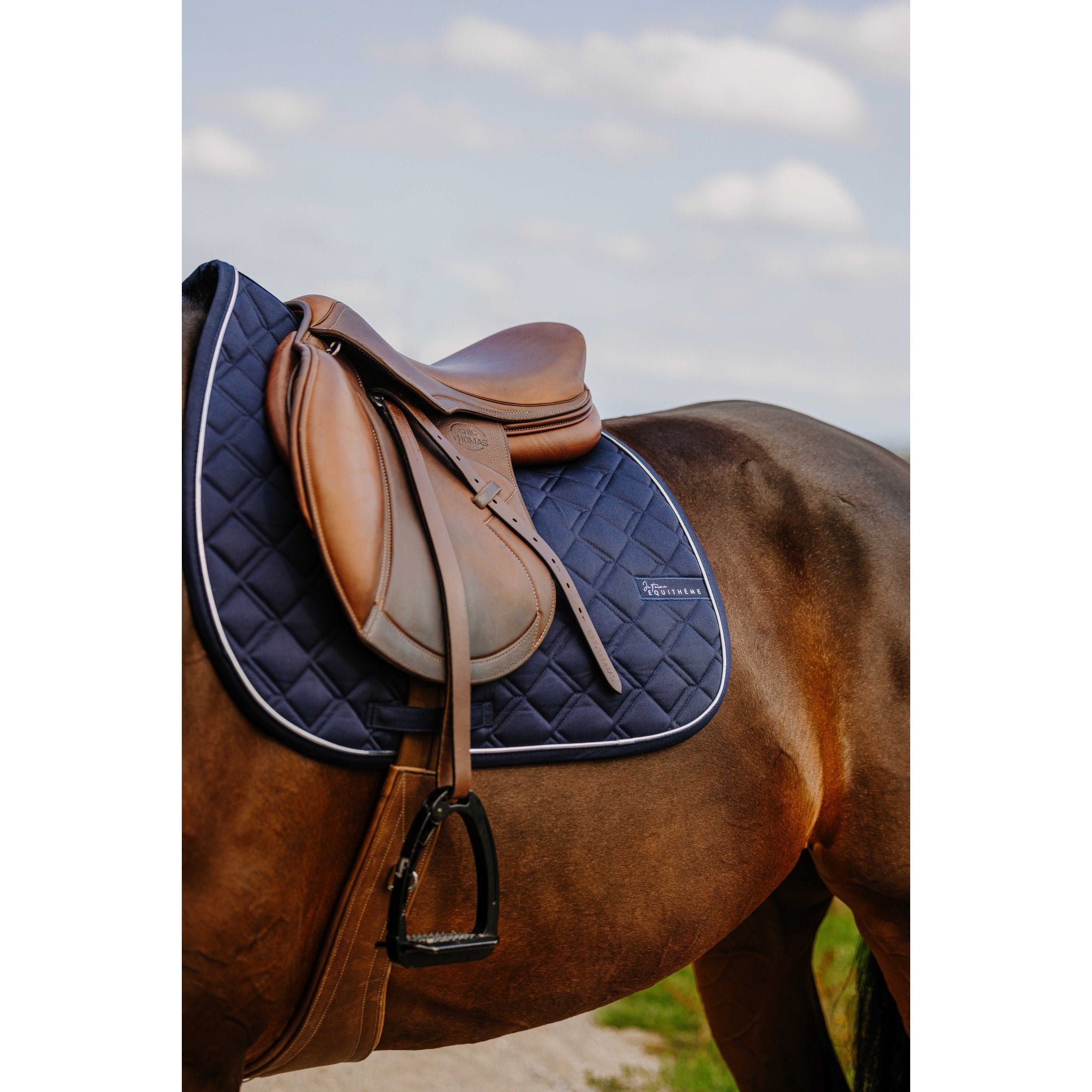 Je t'aime EQUITHÈME Mirror Saddle Pad - All purpose Blue 204505007