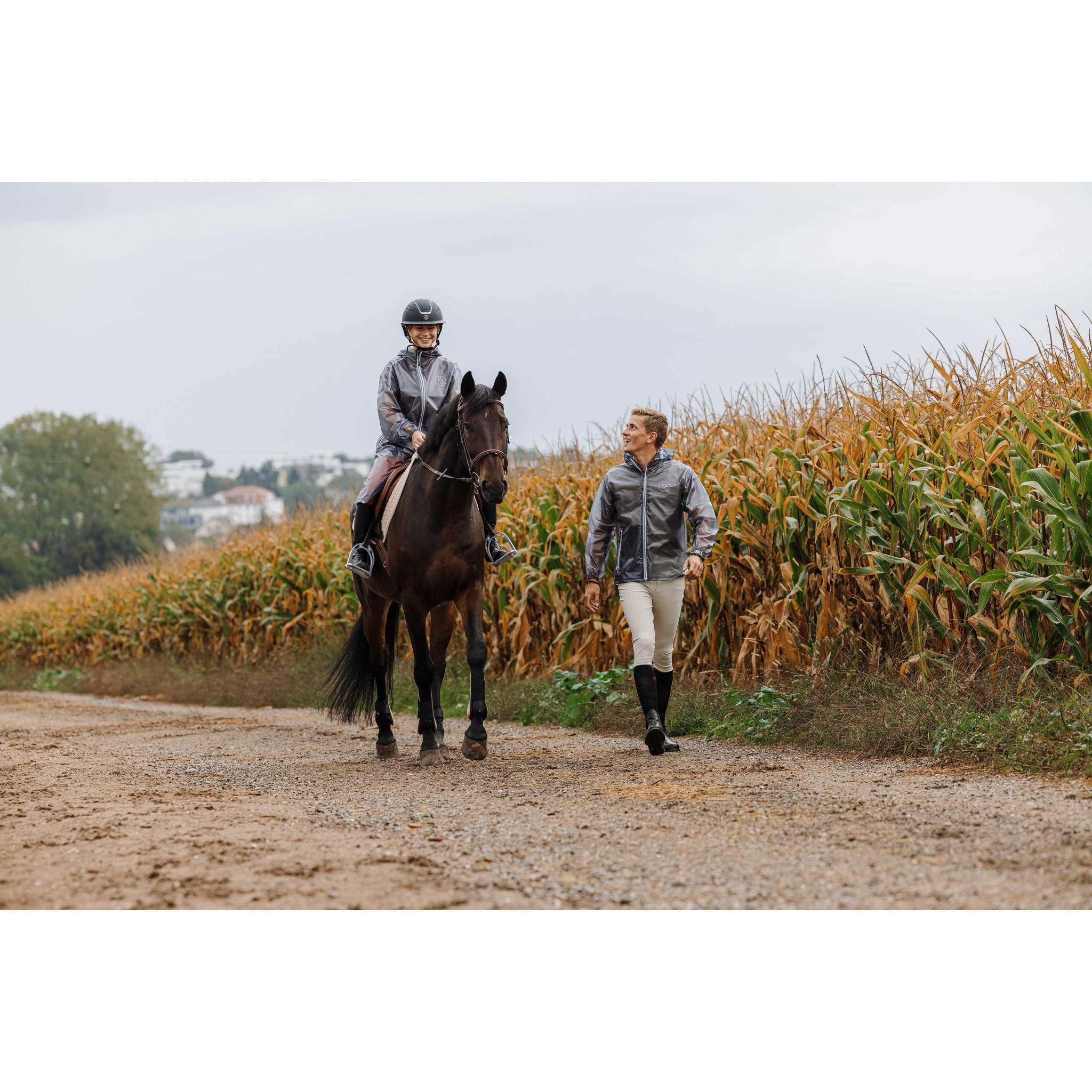 EQUITHÈME Saigon Raincoat - Adult Grey 965031103