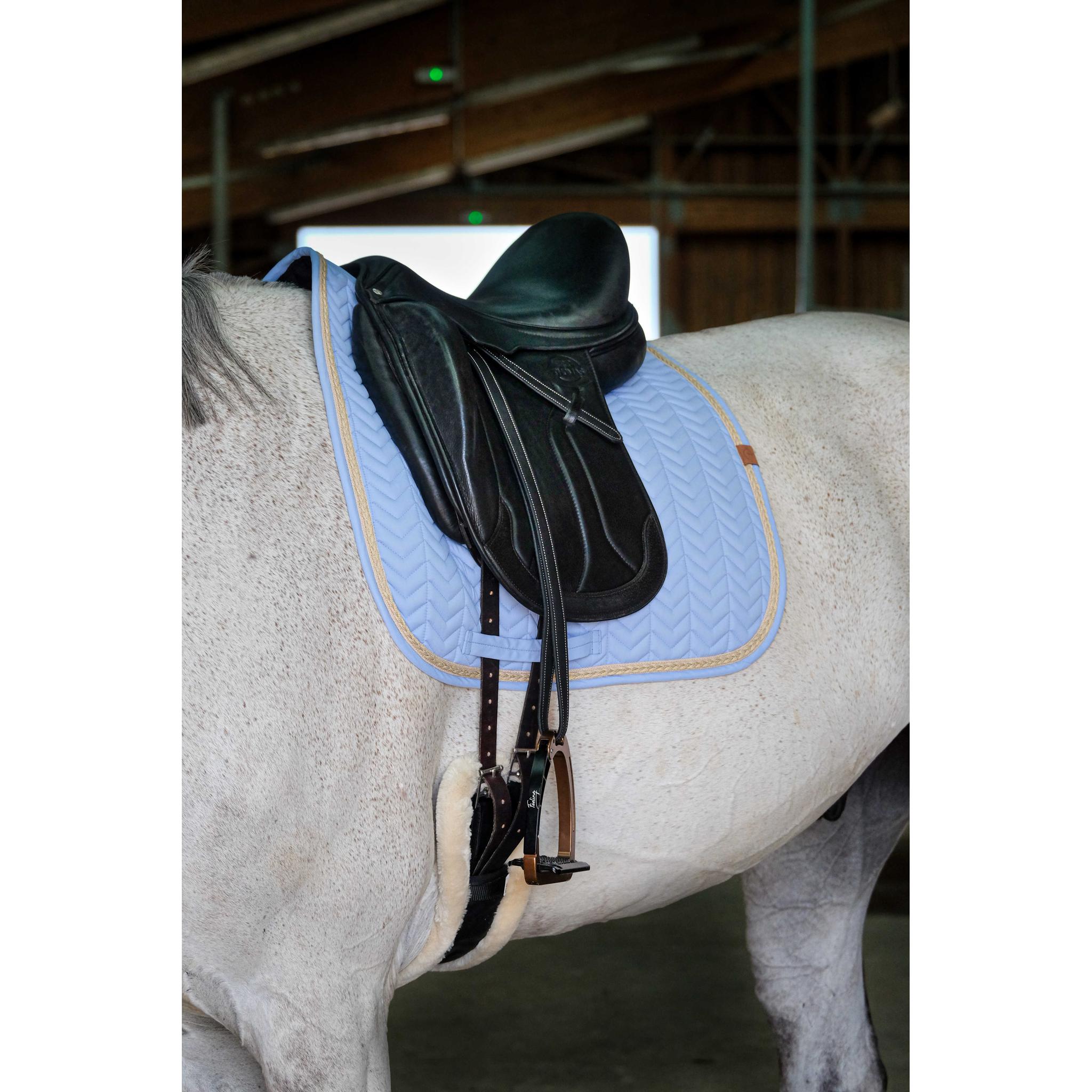 EQUITHÈME Softy Dressage Saddle Pad Blue/light blue - 204766012_ambi_2