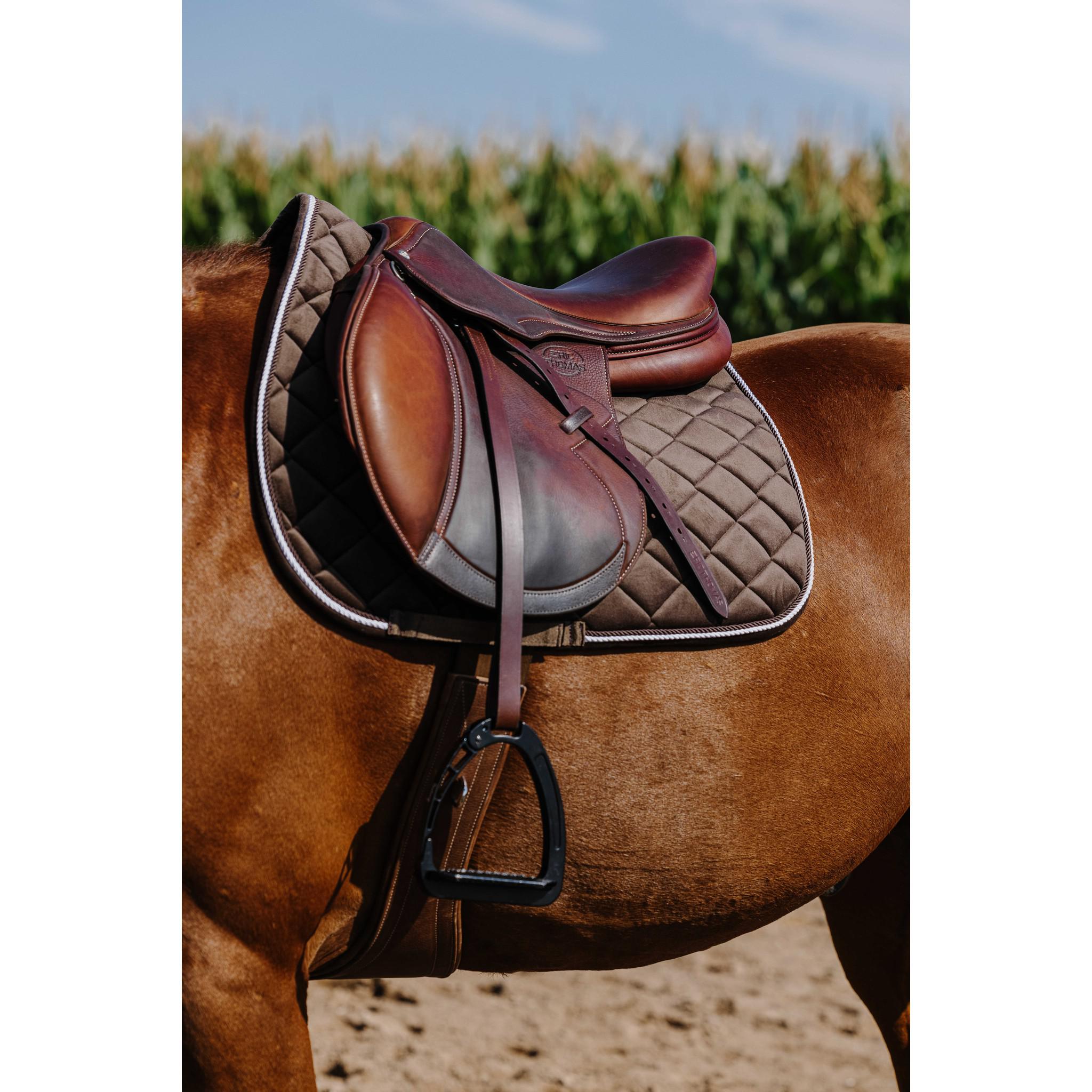 Riding World Velours saddle pad - All purpose chestnut brown 204059004