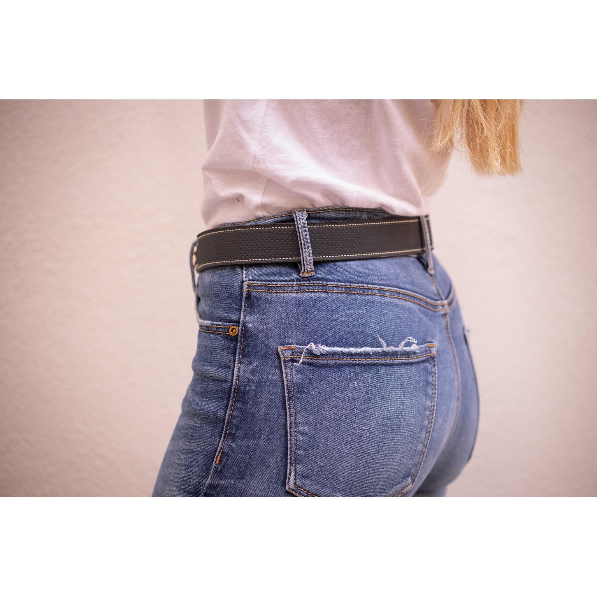 Pénélope Signature perforated leather Belt Blue 960009775