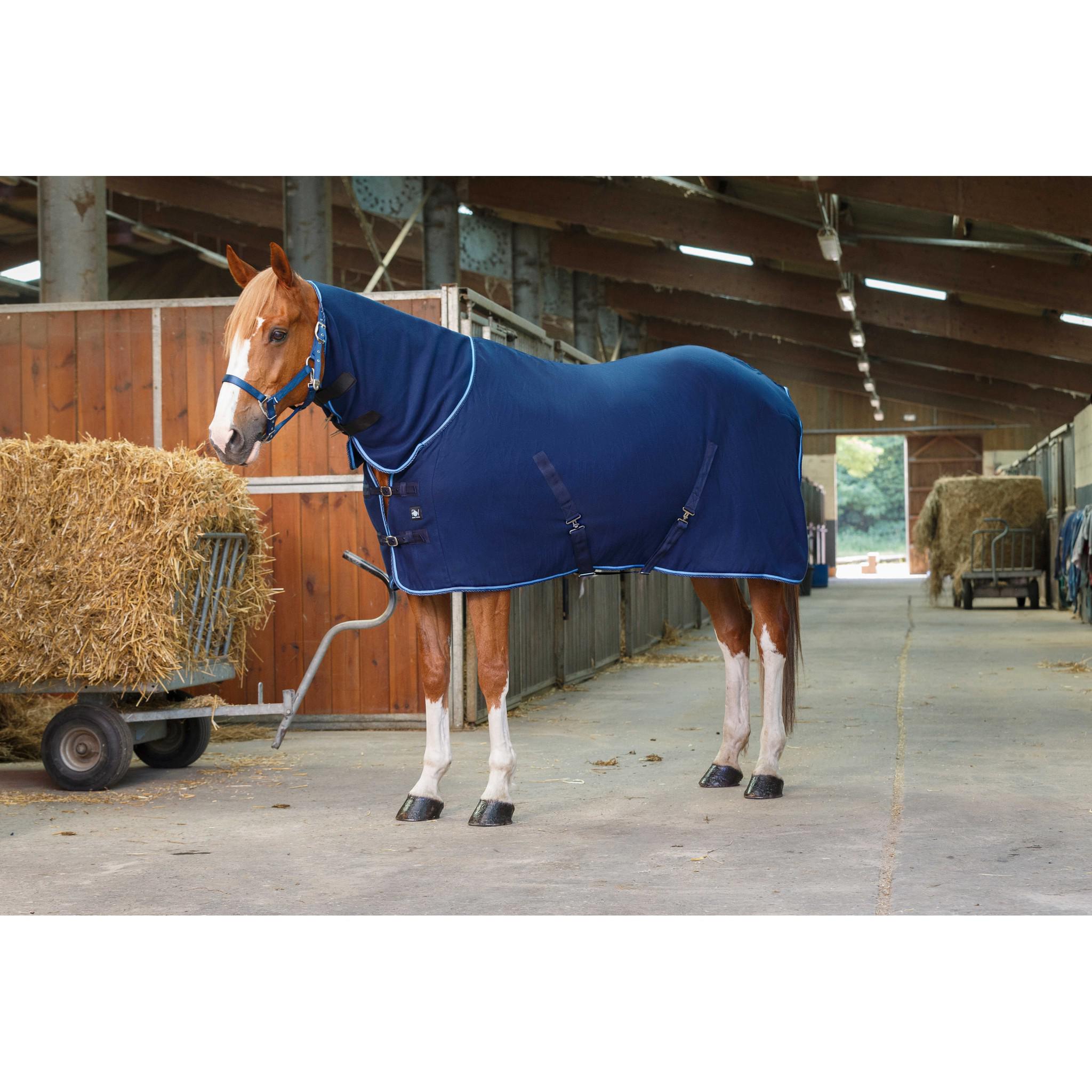 Riding World Polar fleece sheet - Combo Navy/light blue 400638763