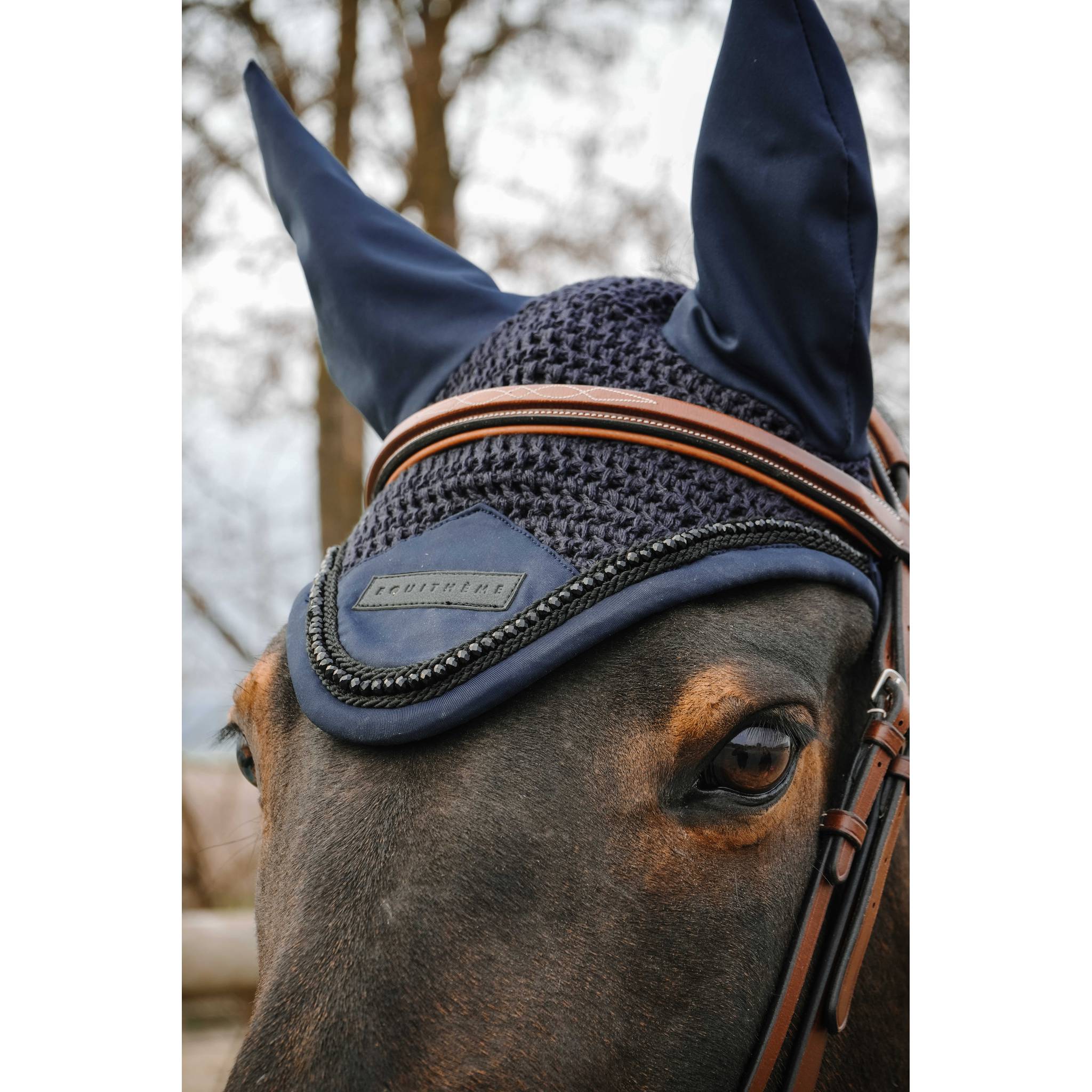 EQUITHÈME Pearl Fly Veil Black - 306888102_ambi_5