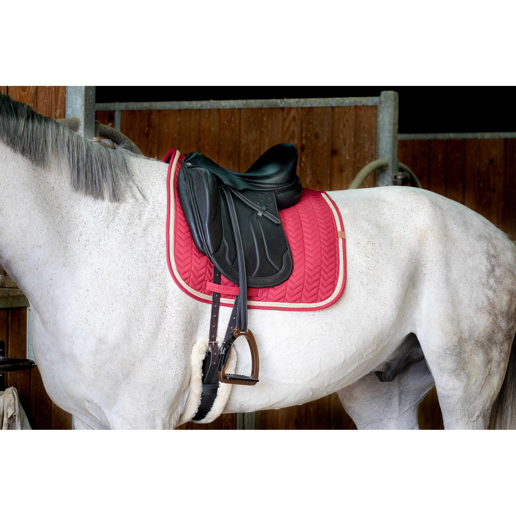 EQUITHÈME Softy Dressage Saddle Pad Burgundy - 204766033_ambi_1