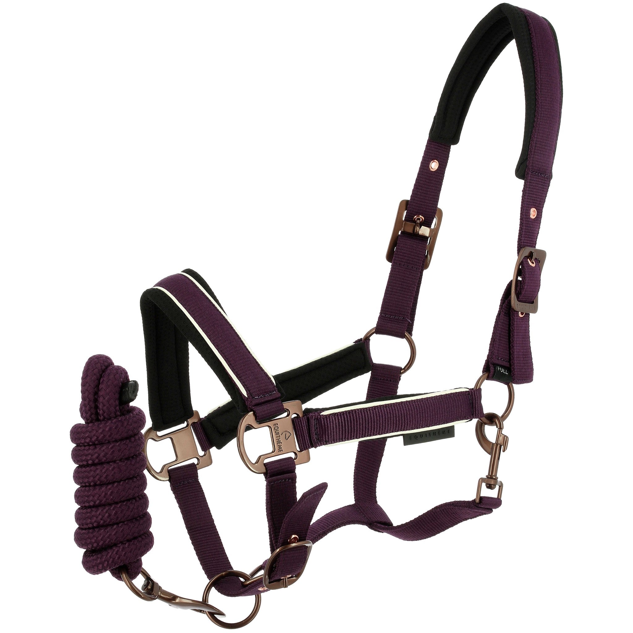 EQUITHEME COCO Halter and Lead Set Plum - 510205315_packshot_1