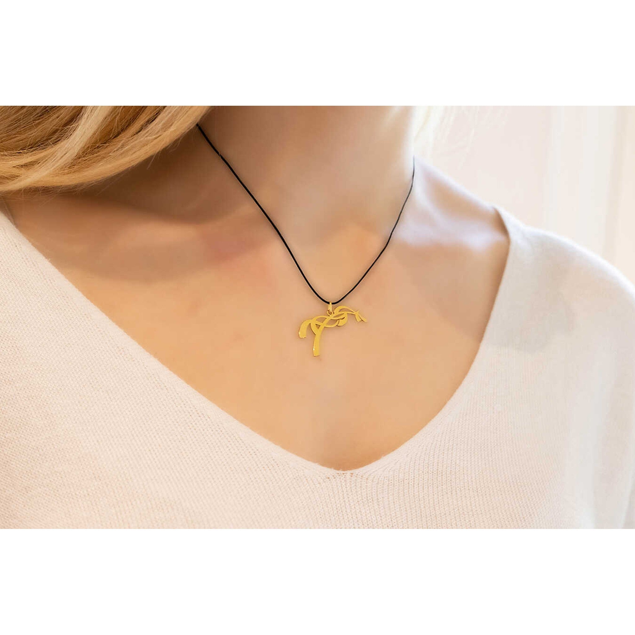 Penelope Equestrian Necklace Golden - 902912010_ambi_7