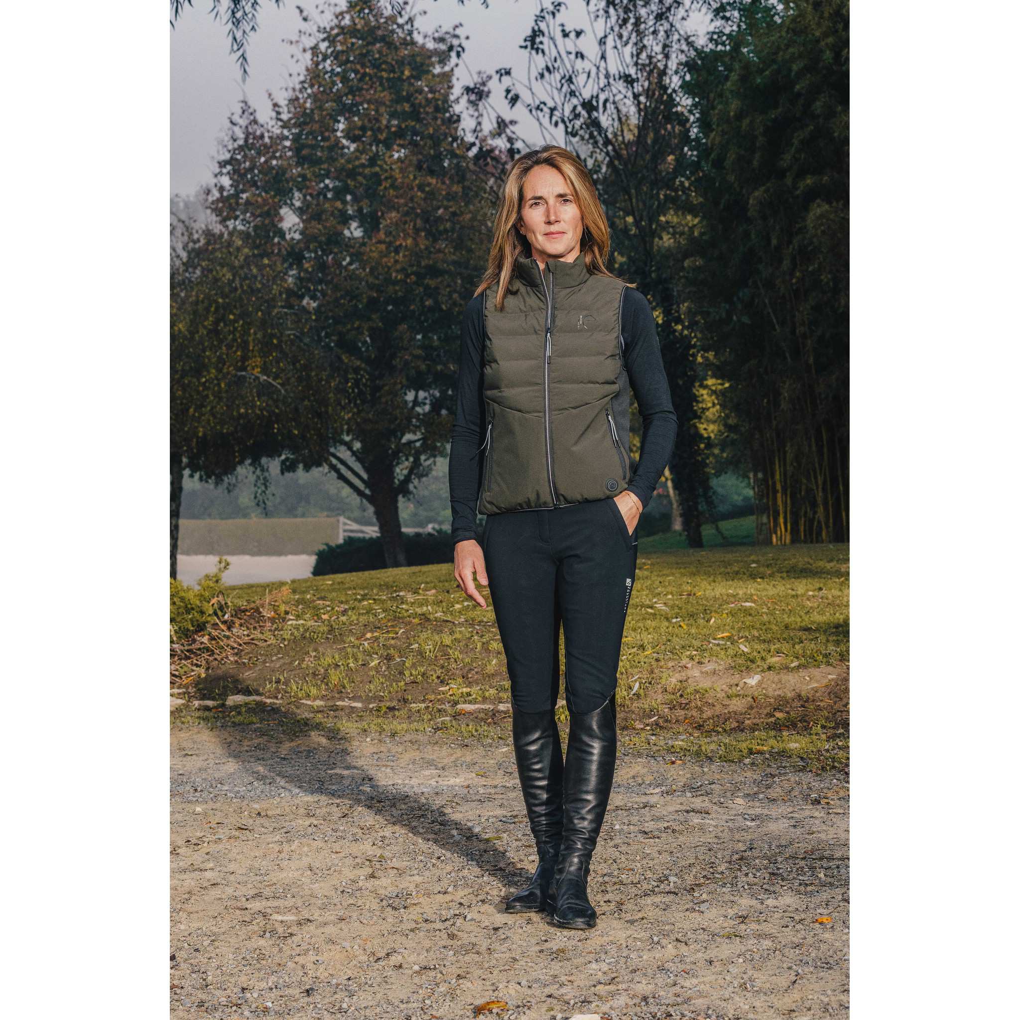 EQUITHÈME Sasha Heated Vest - Adult Khaki 981004093