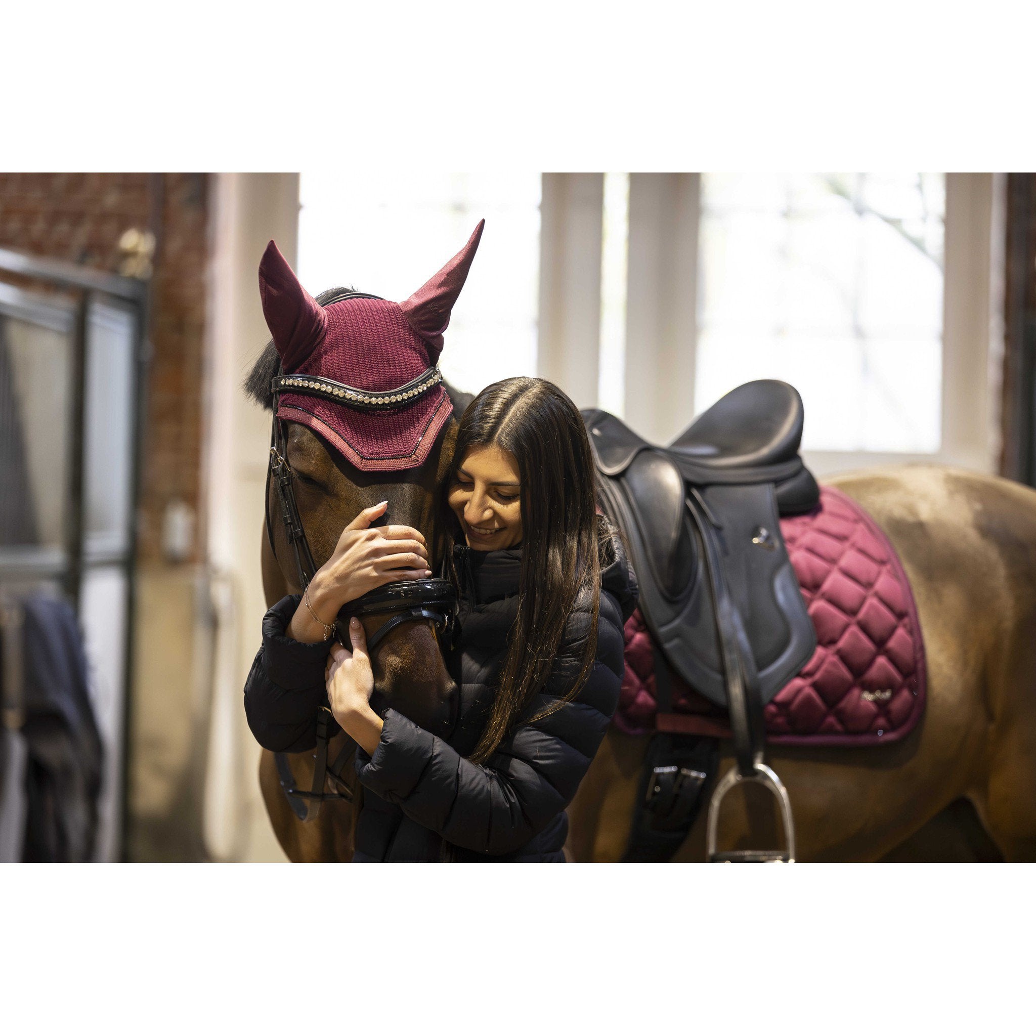Lami-Cell Galaxy Velvet Saddle Pad - All purpose Burgundy 220033333
