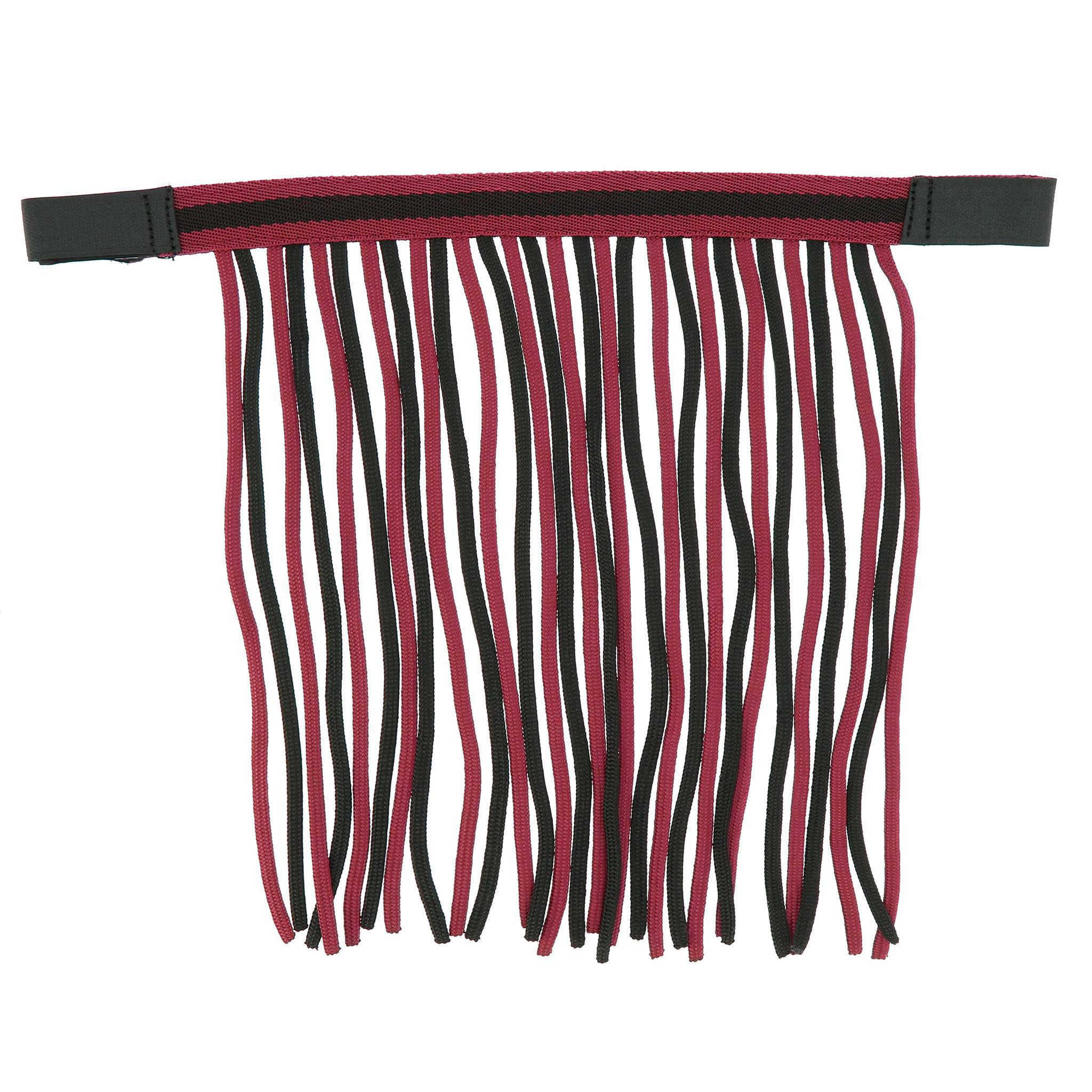 Norton bowband with fly fringes Burgundy/black 306730332