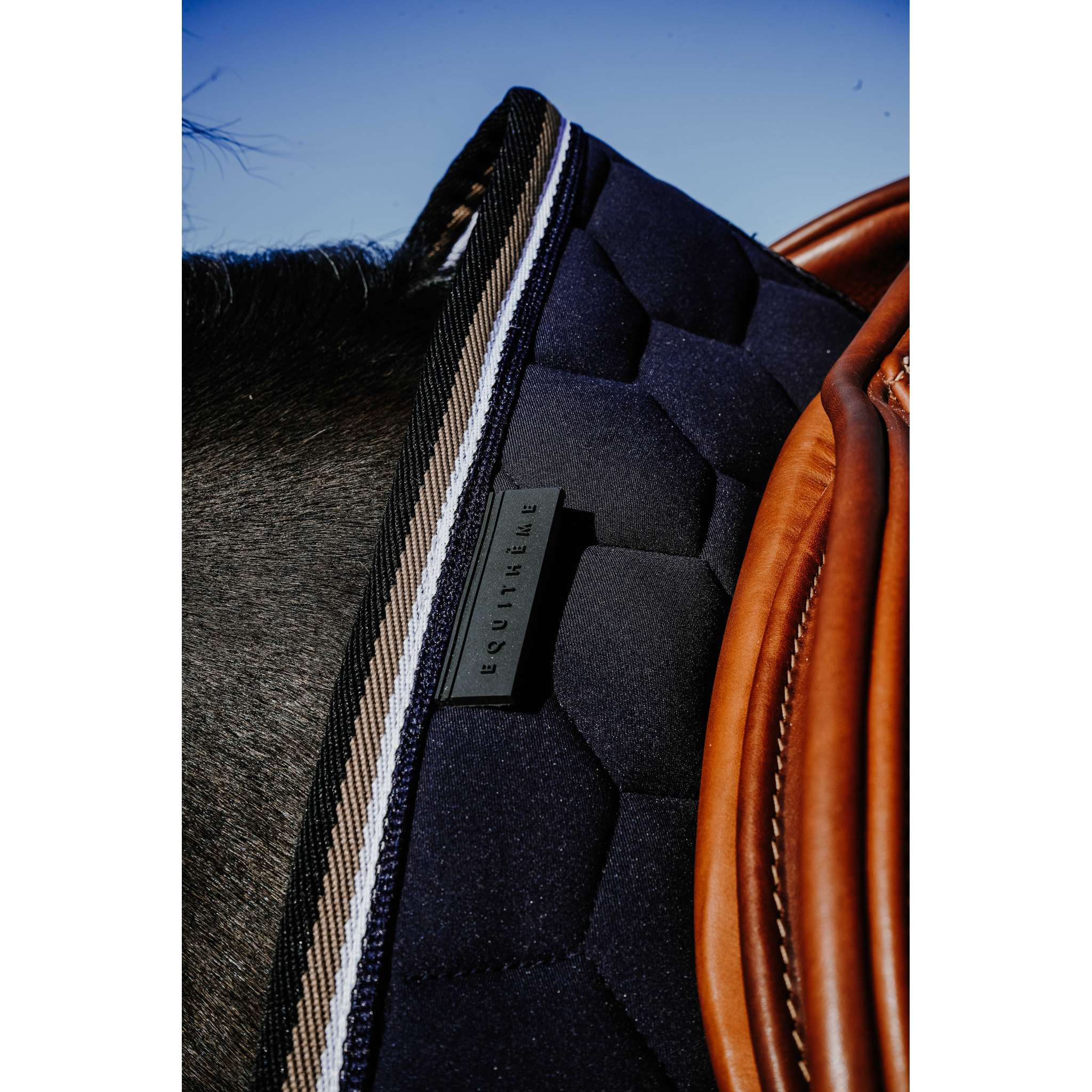 EQUITHÈME All-Purpose Saddle Pad - Coco Navy blue - 204913007_ambi_3