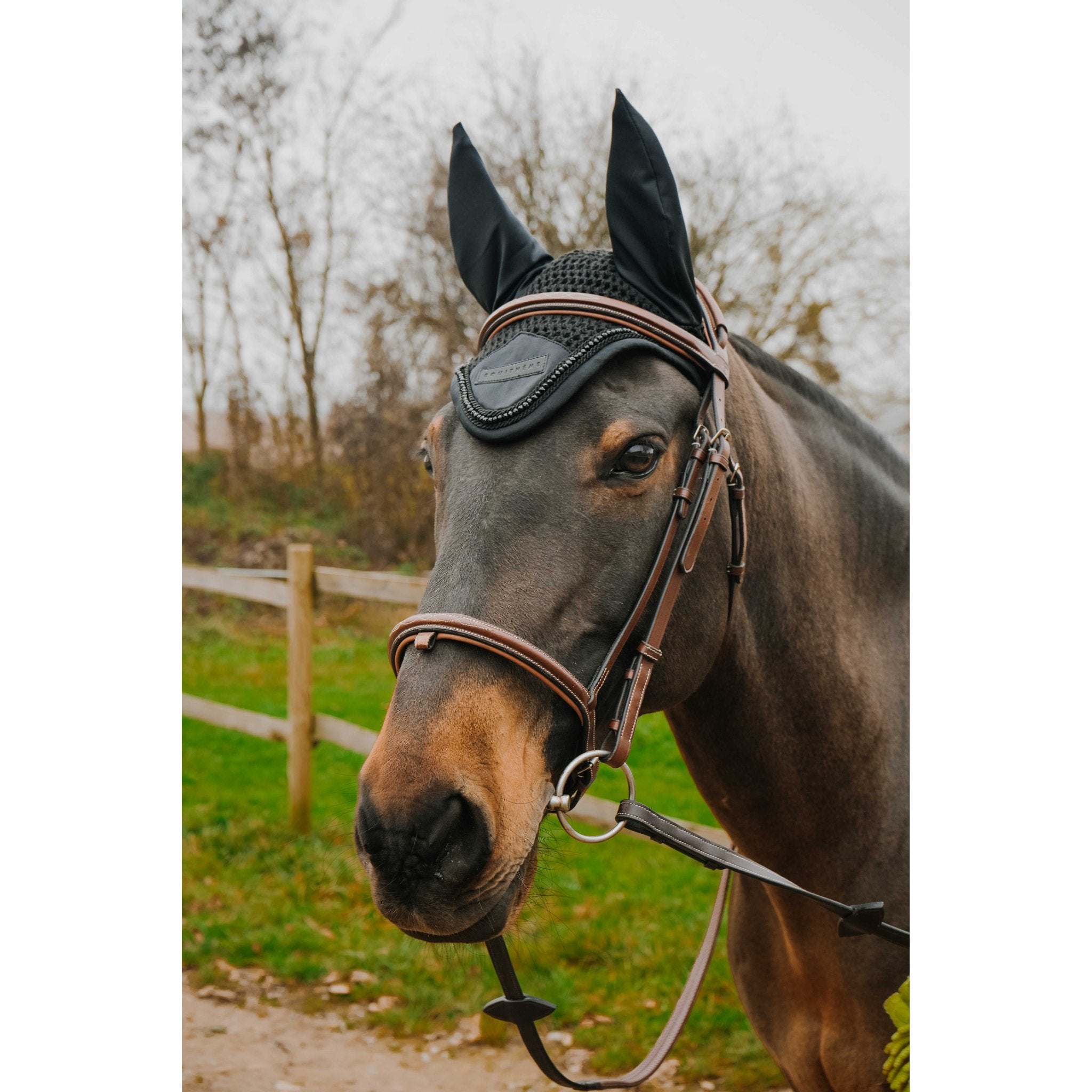 EQUITHÈME Pearl Fly Veil Black - 306888102_ambi_1