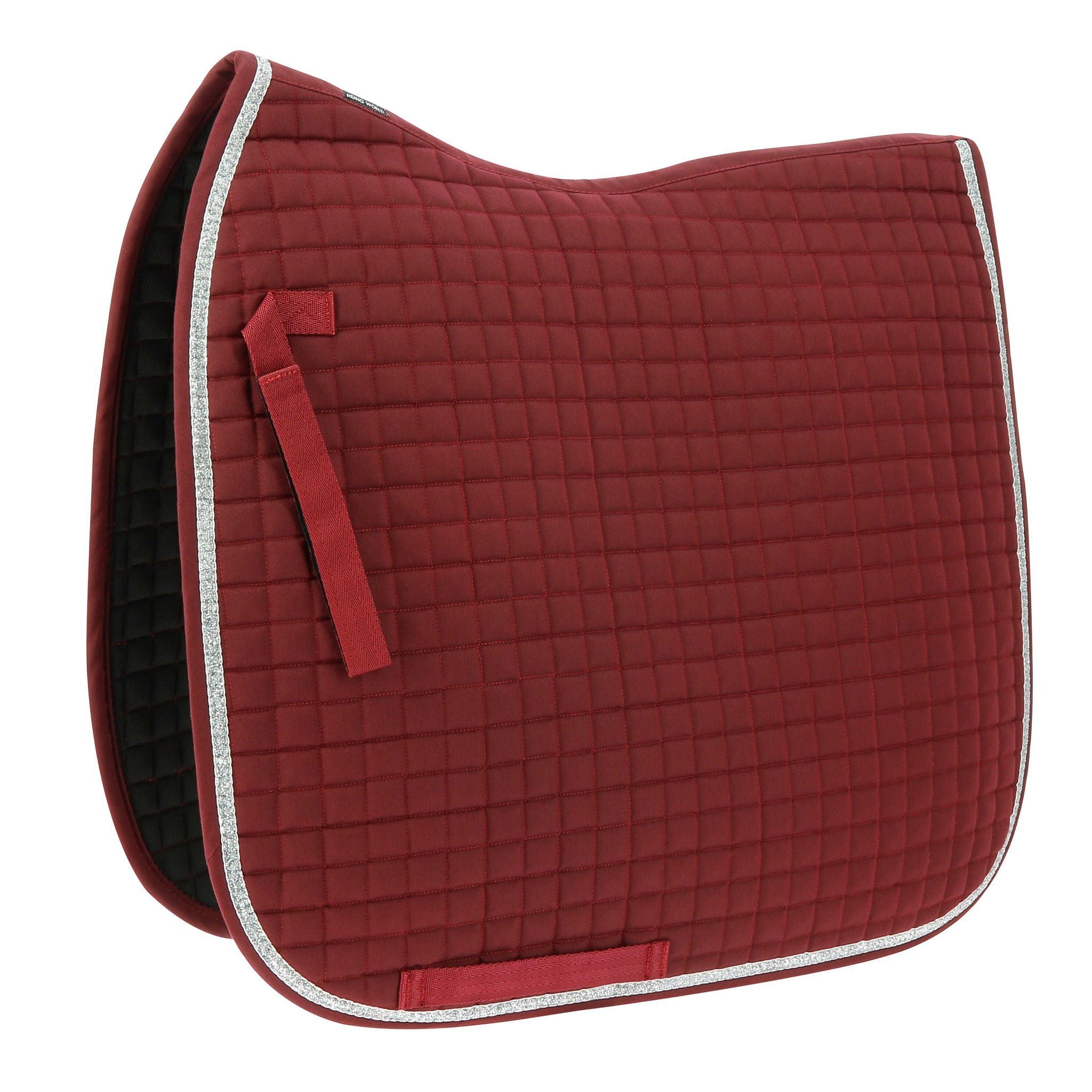 Riding World Girly saddle pad - Dressage Burgundy 204545033