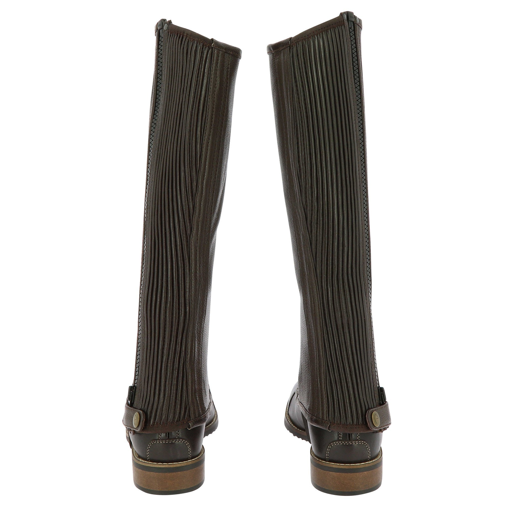 EQUITHÈME Leather half-chaps - Adult Brown 913015403