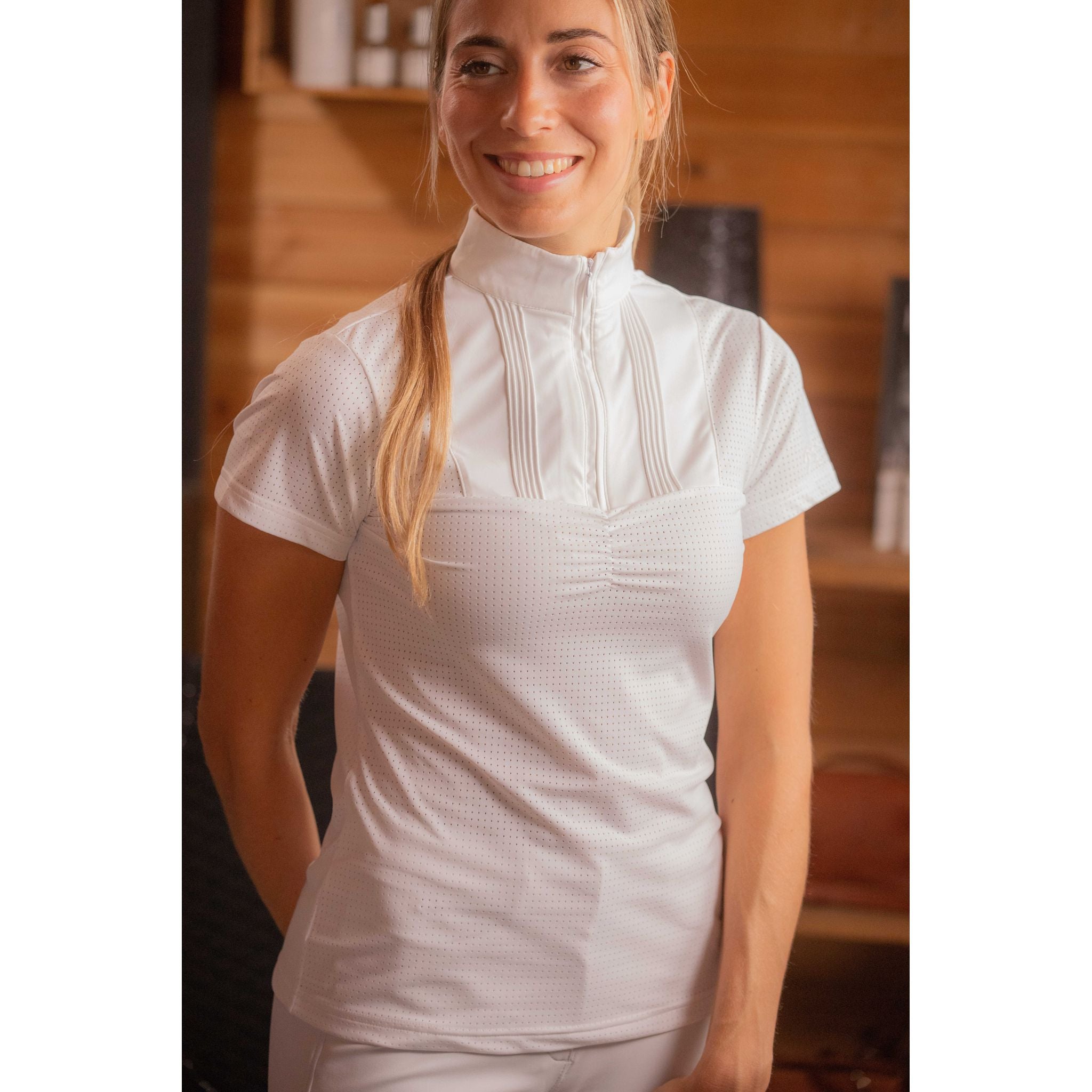Penelope Florence Mesh Competition Polo - Women's White - 987924011_ambi_5