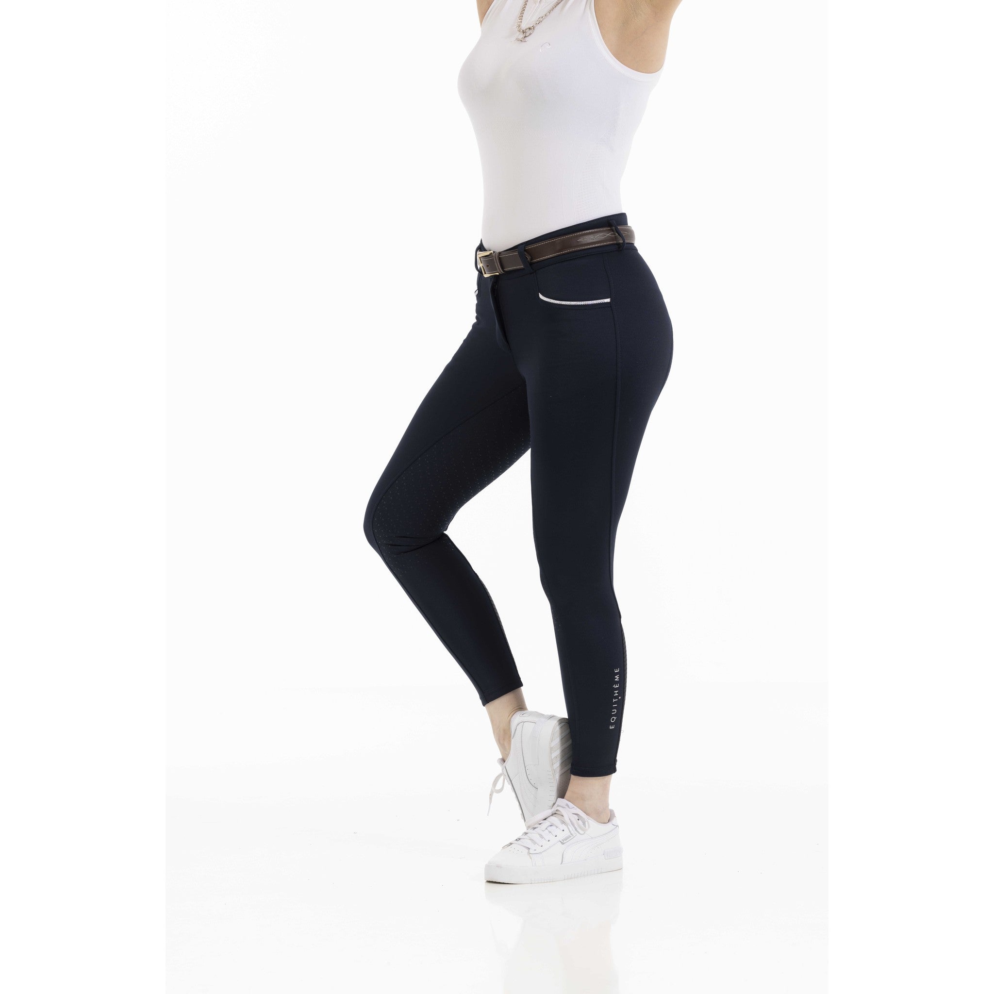 EQUITHÈME Claudine Breeches with silicone full seat - Ladies Navy blue 979788736